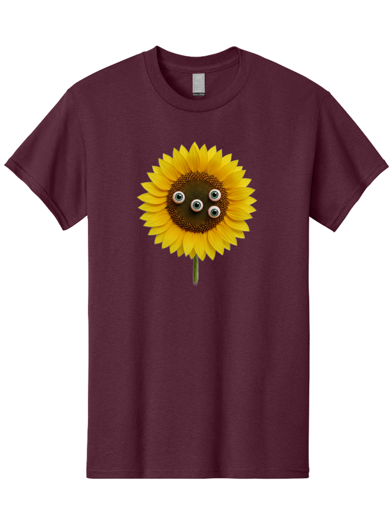 Sunflower-With-Googly-Eyes Men'S Graphic Tee, 100% Cotton, Comfortable Casual Summer Wear, Machine Washable, Vintage Camera, Old Camera, Antique Camera, Black Camera, Classic Photography, Photography Equipment, Nostalgic Device, Film Camera, Bag047