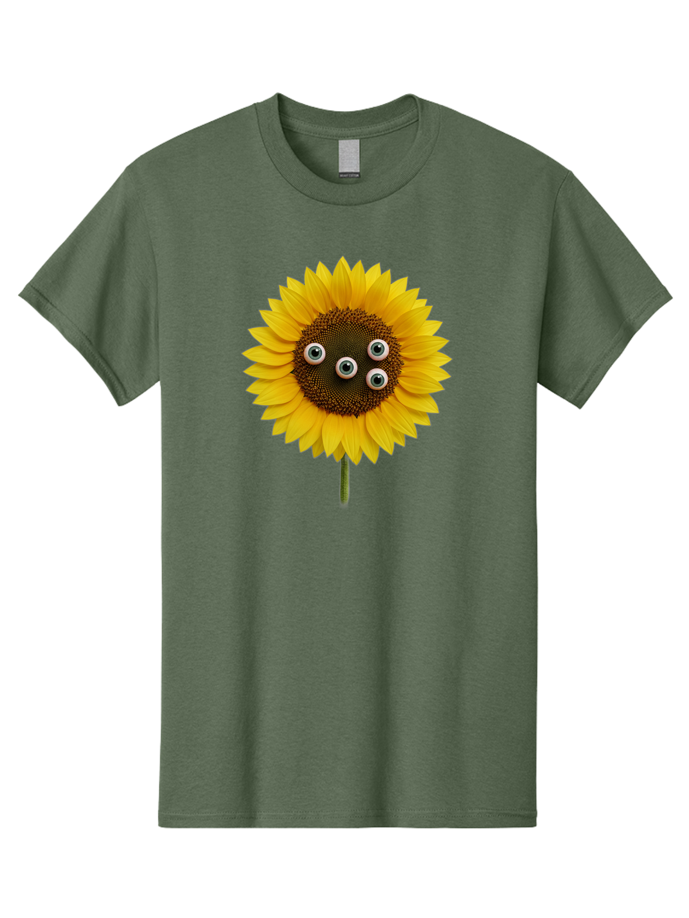 Sunflower-With-Googly-Eyes Men'S Graphic Tee, 100% Cotton, Comfortable Casual Summer Wear, Machine Washable, Vintage Camera, Old Camera, Antique Camera, Black Camera, Classic Photography, Photography Equipment, Nostalgic Device, Film Camera, Bag047