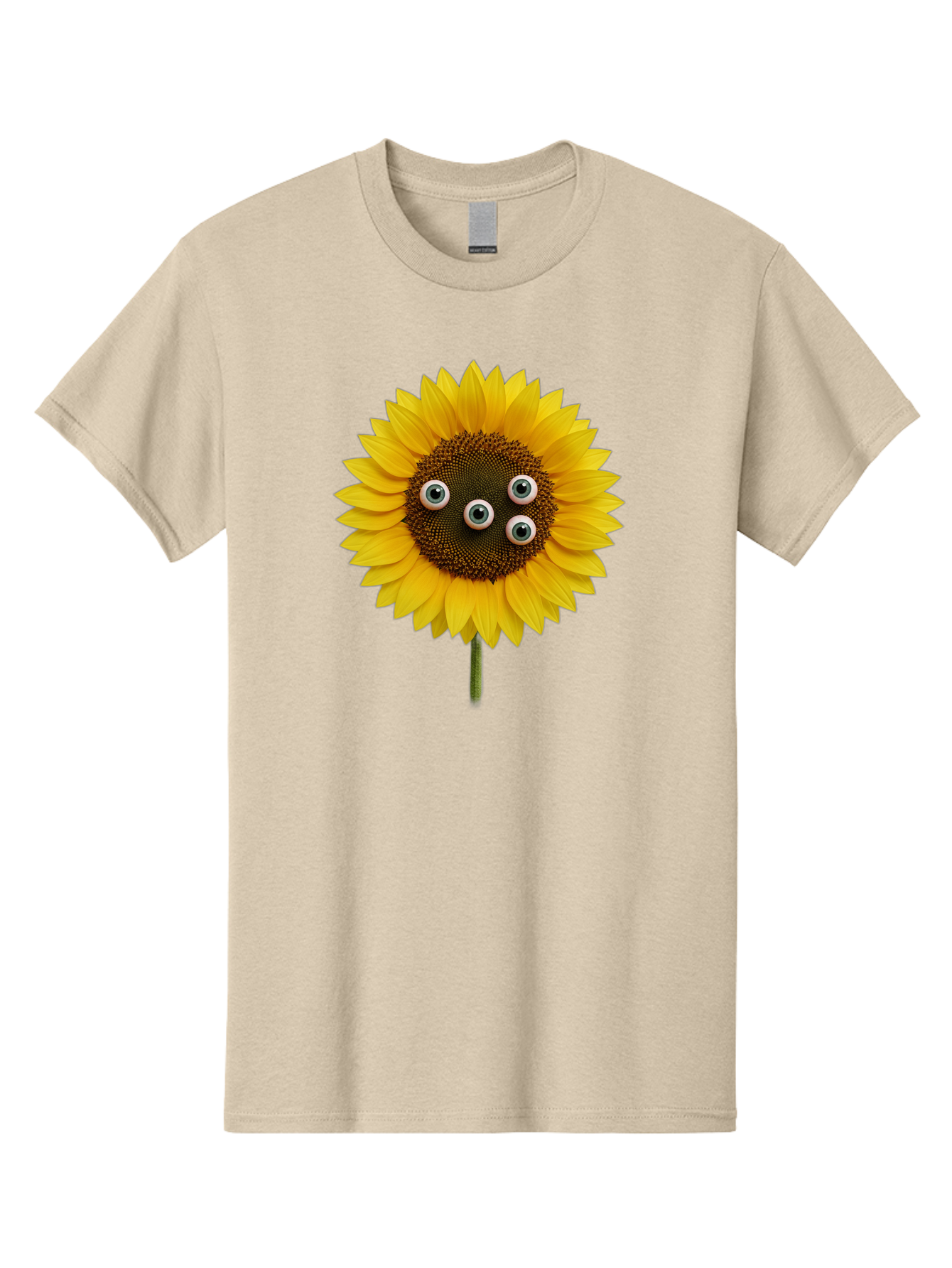 Sunflower-With-Googly-Eyes Men'S Graphic Tee, 100% Cotton, Comfortable Casual Summer Wear, Machine Washable, Vintage Camera, Old Camera, Antique Camera, Black Camera, Classic Photography, Photography Equipment, Nostalgic Device, Film Camera, Bag047