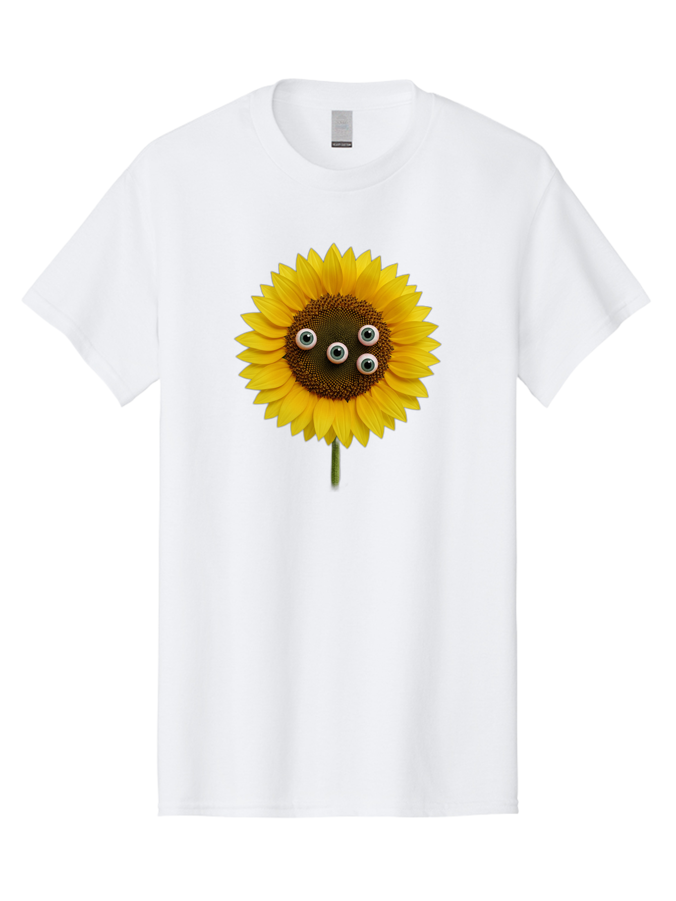 Sunflower-With-Googly-Eyes Men'S Graphic Tee, 100% Cotton, Comfortable Casual Summer Wear, Machine Washable, Vintage Camera, Old Camera, Antique Camera, Black Camera, Classic Photography, Photography Equipment, Nostalgic Device, Film Camera, Bag047