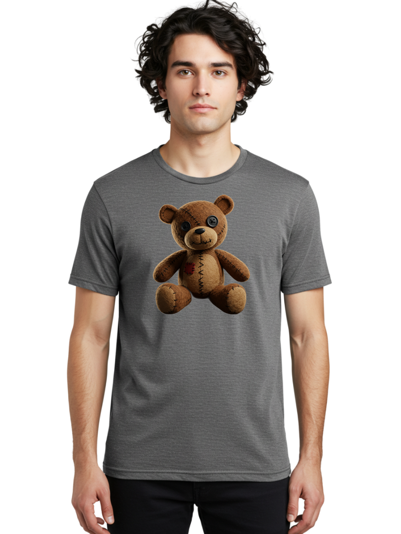 Teddy-Bear-Voodoo-Doll Men'S Graphic Tee, 100% Cotton, Comfortable Casual Summer Wear, Machine Washable, Vintage Camera, Old Camera, Antique Camera, Black Camera, Classic Photography, Photography Equipment, Nostalgic Device, Film Camera, Bag054
