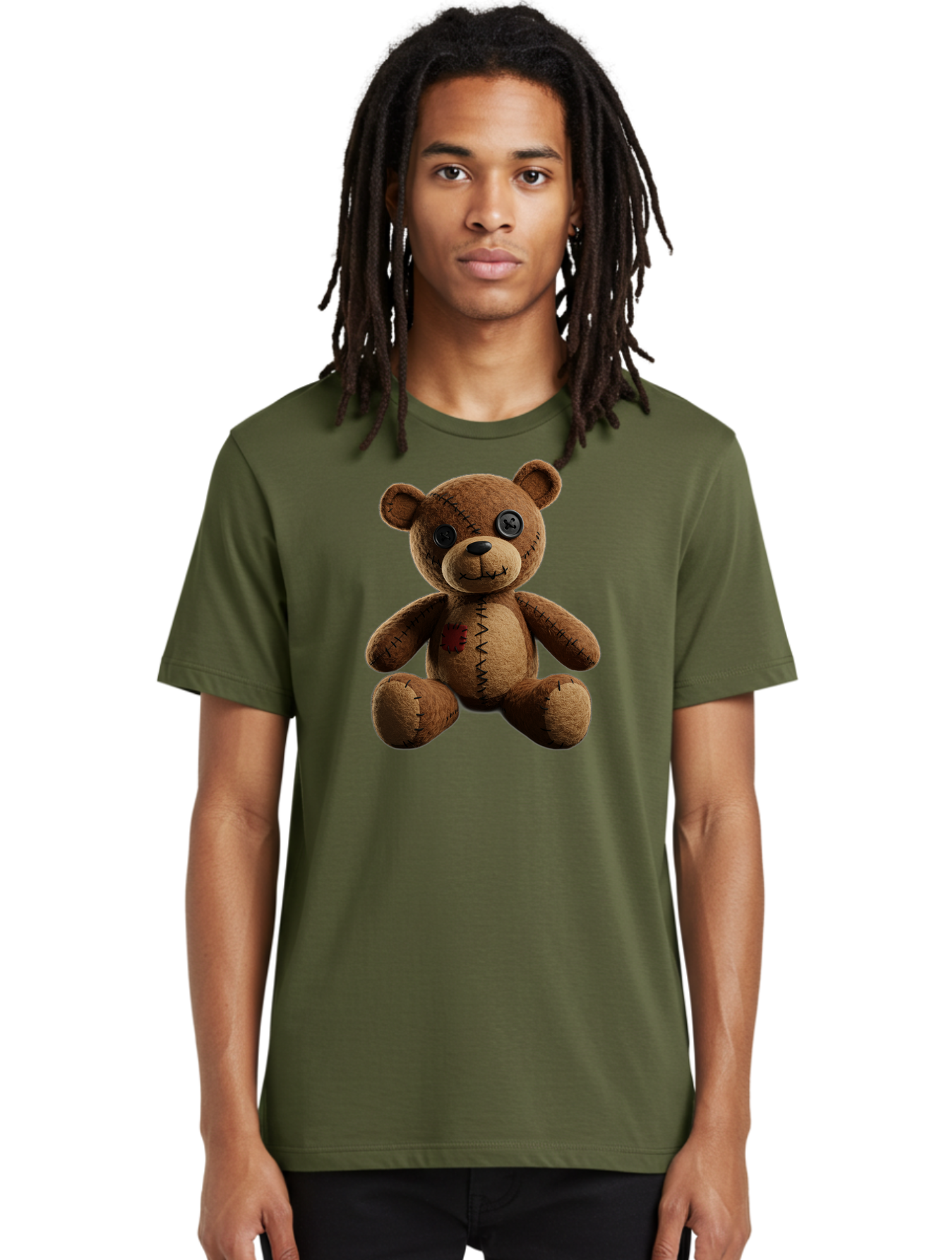 Teddy-Bear-Voodoo-Doll Men'S Graphic Tee, 100% Cotton, Comfortable Casual Summer Wear, Machine Washable, Vintage Camera, Old Camera, Antique Camera, Black Camera, Classic Photography, Photography Equipment, Nostalgic Device, Film Camera, Bag054