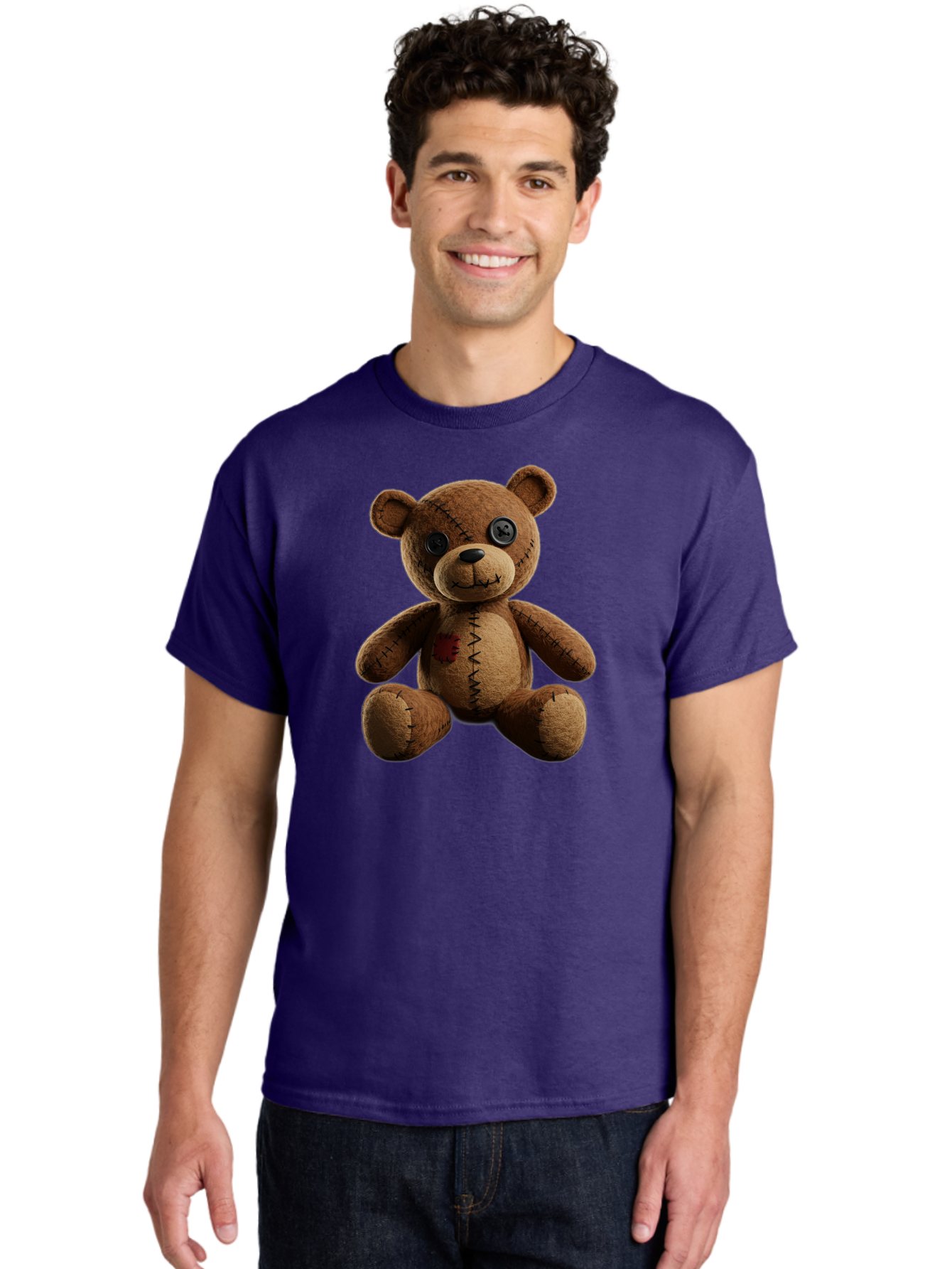 Teddy-Bear-Voodoo-Doll Men'S Graphic Tee, 100% Cotton, Comfortable Casual Summer Wear, Machine Washable, Vintage Camera, Old Camera, Antique Camera, Black Camera, Classic Photography, Photography Equipment, Nostalgic Device, Film Camera, Bag054