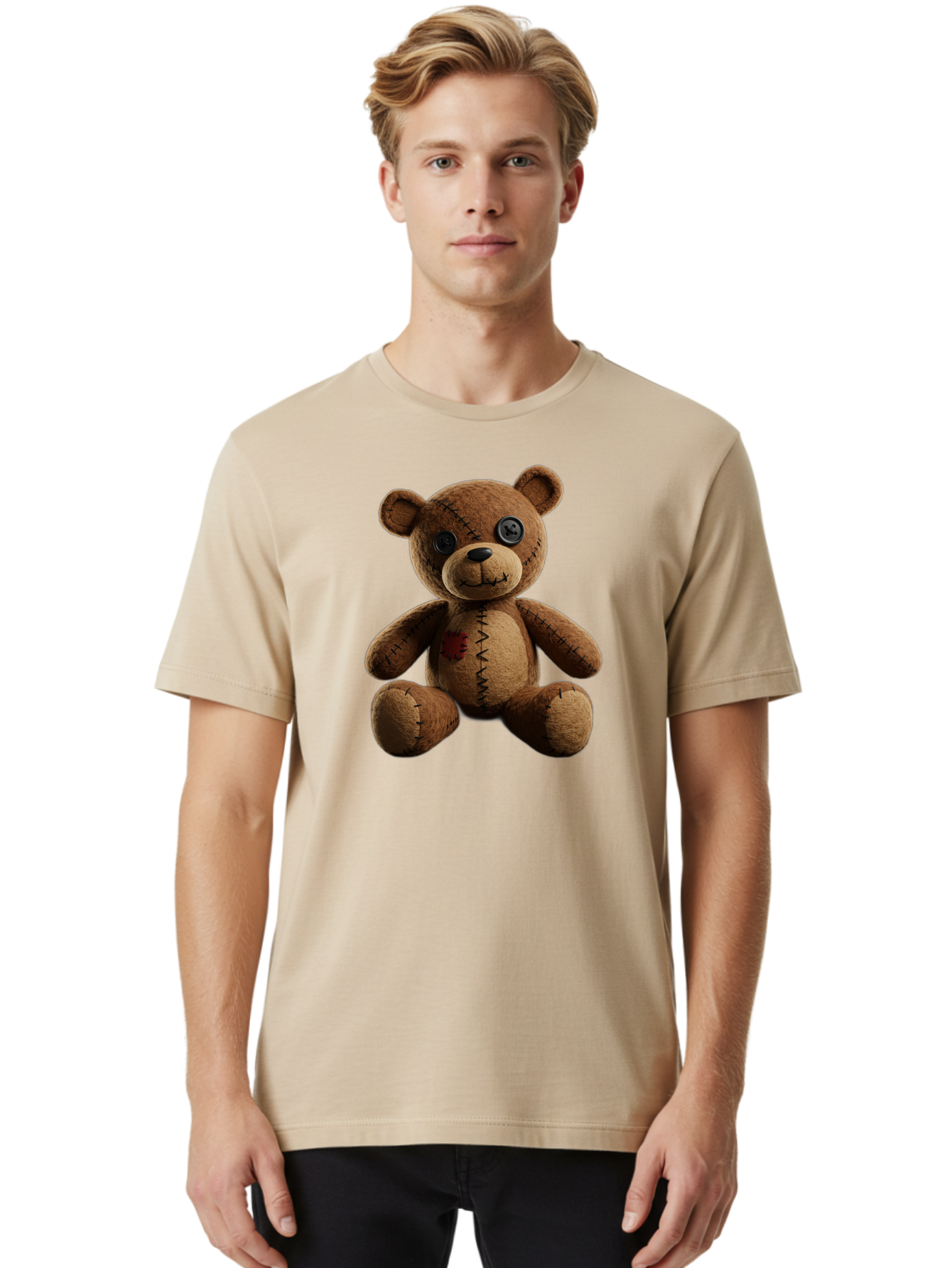 Teddy-Bear-Voodoo-Doll Men'S Graphic Tee, 100% Cotton, Comfortable Casual Summer Wear, Machine Washable, Vintage Camera, Old Camera, Antique Camera, Black Camera, Classic Photography, Photography Equipment, Nostalgic Device, Film Camera, Bag054