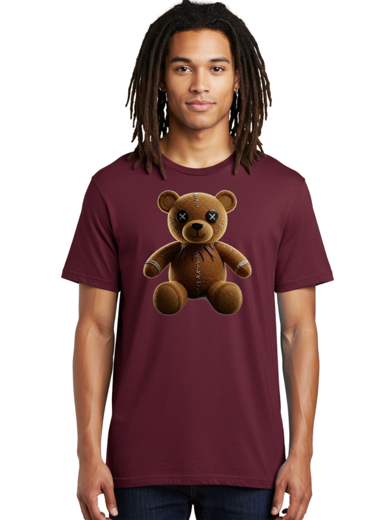 Teddy-Bear-With-Crossed-Eyes Men'S Graphic Tee, 100% Cotton, Comfortable Casual Summer Wear, Machine Washable, Vintage Camera, Old Camera, Antique Camera, Black Camera, Classic Photography, Photography Equipment, Nostalgic Device, Film Camera, Bag055