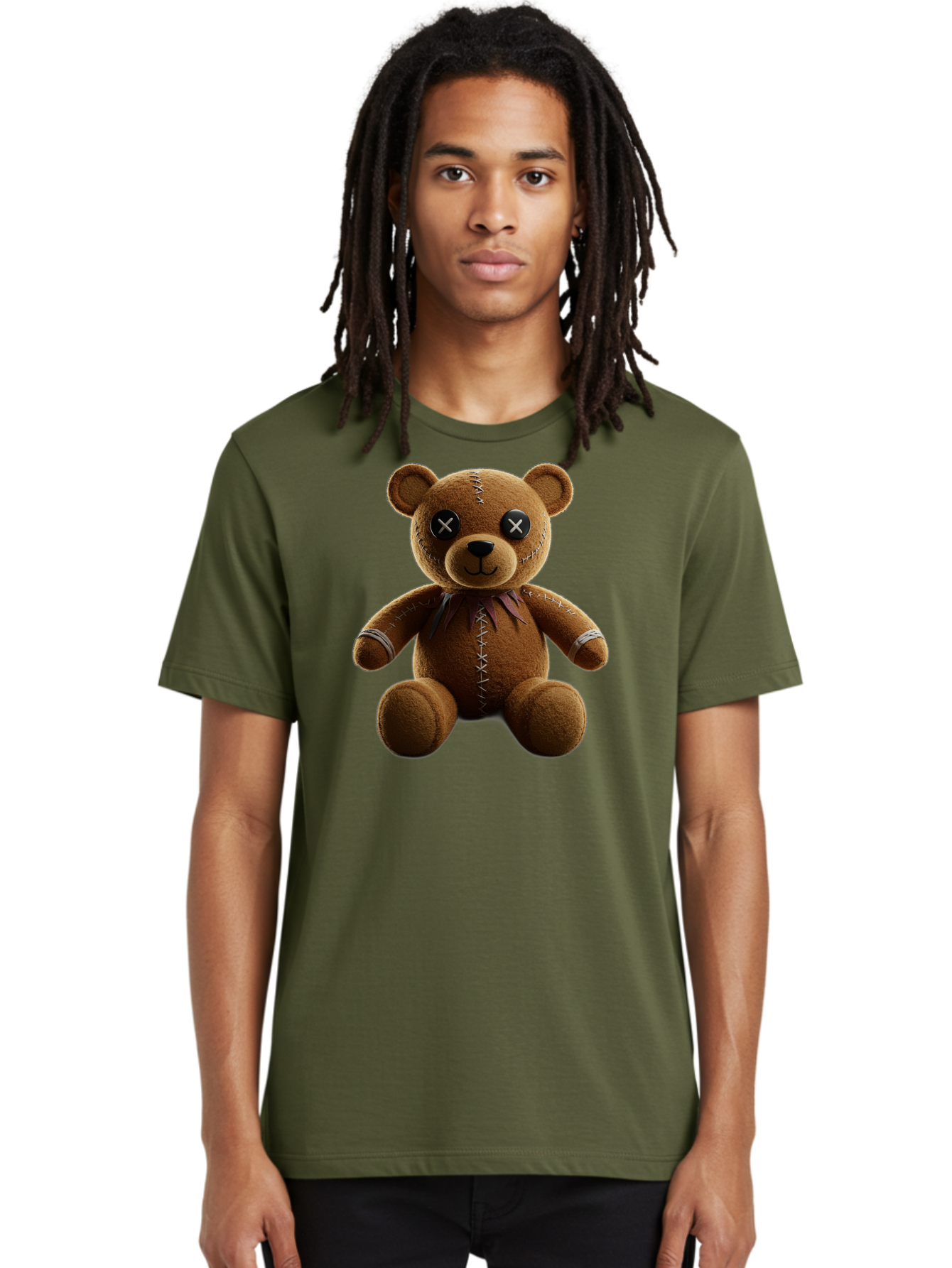 Teddy-Bear-With-Crossed-Eyes Men'S Graphic Tee, 100% Cotton, Comfortable Casual Summer Wear, Machine Washable, Vintage Camera, Old Camera, Antique Camera, Black Camera, Classic Photography, Photography Equipment, Nostalgic Device, Film Camera, Bag055