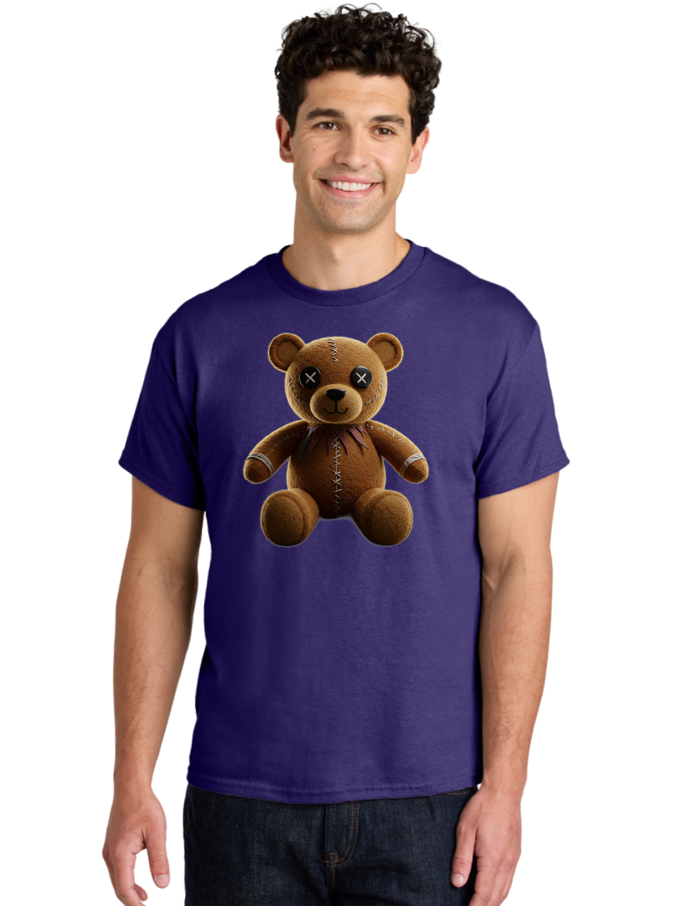 Teddy-Bear-With-Crossed-Eyes Men'S Graphic Tee, 100% Cotton, Comfortable Casual Summer Wear, Machine Washable, Vintage Camera, Old Camera, Antique Camera, Black Camera, Classic Photography, Photography Equipment, Nostalgic Device, Film Camera, Bag055
