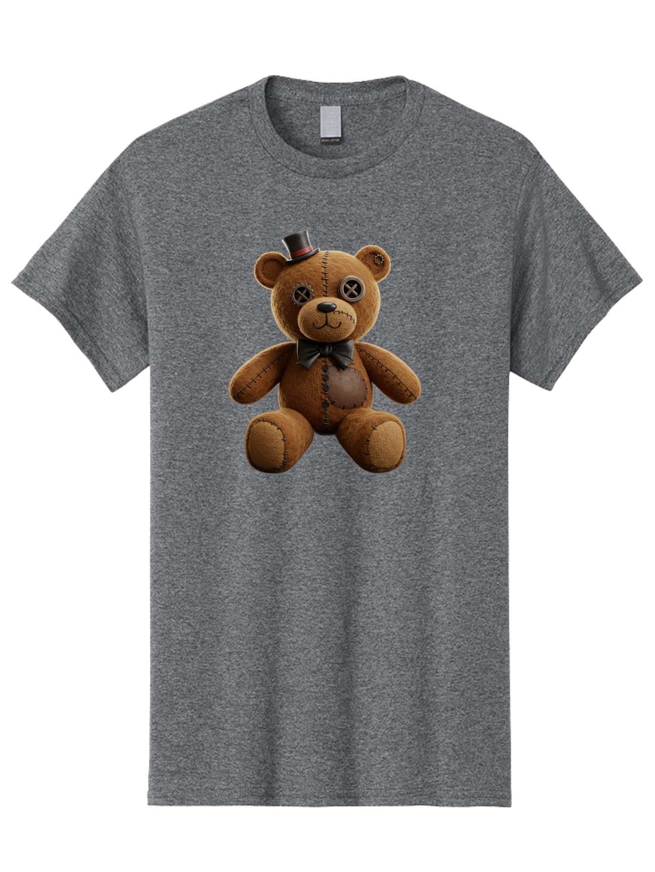 Teddy-Bear-With-Top-Hat Men'S Graphic Tee, 100% Cotton, Comfortable Casual Summer Wear, Machine Washable, Vintage Camera, Old Camera, Antique Camera, Black Camera, Classic Photography, Photography Equipment, Nostalgic Device, Film Camera, Bag056