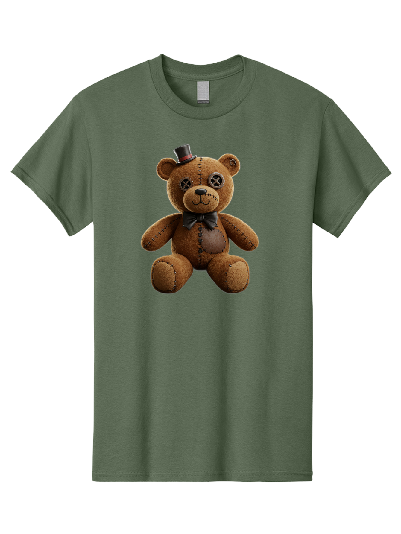 Teddy-Bear-With-Top-Hat Men'S Graphic Tee, 100% Cotton, Comfortable Casual Summer Wear, Machine Washable, Vintage Camera, Old Camera, Antique Camera, Black Camera, Classic Photography, Photography Equipment, Nostalgic Device, Film Camera, Bag056