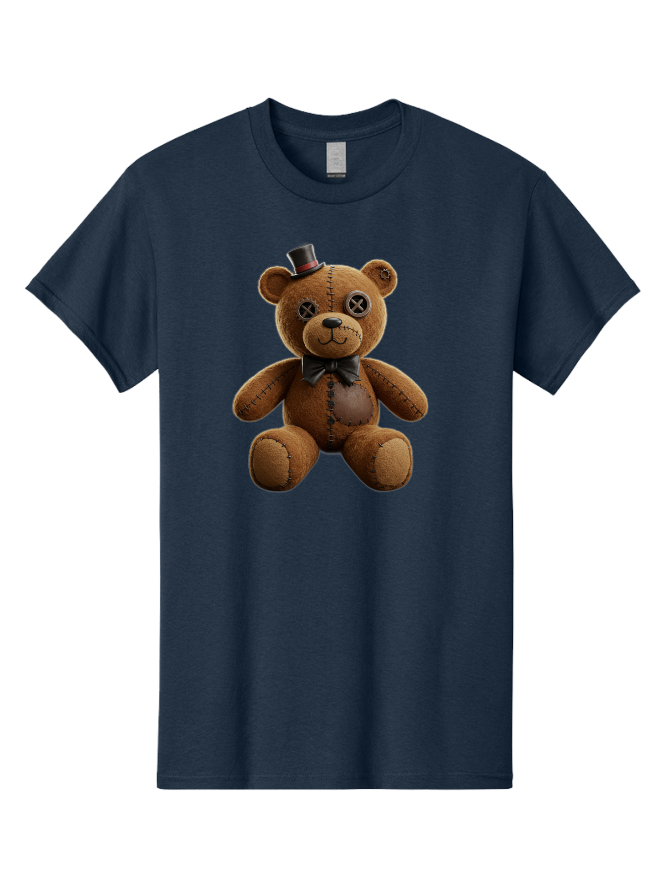 Teddy-Bear-With-Top-Hat Men'S Graphic Tee, 100% Cotton, Comfortable Casual Summer Wear, Machine Washable, Vintage Camera, Old Camera, Antique Camera, Black Camera, Classic Photography, Photography Equipment, Nostalgic Device, Film Camera, Bag056