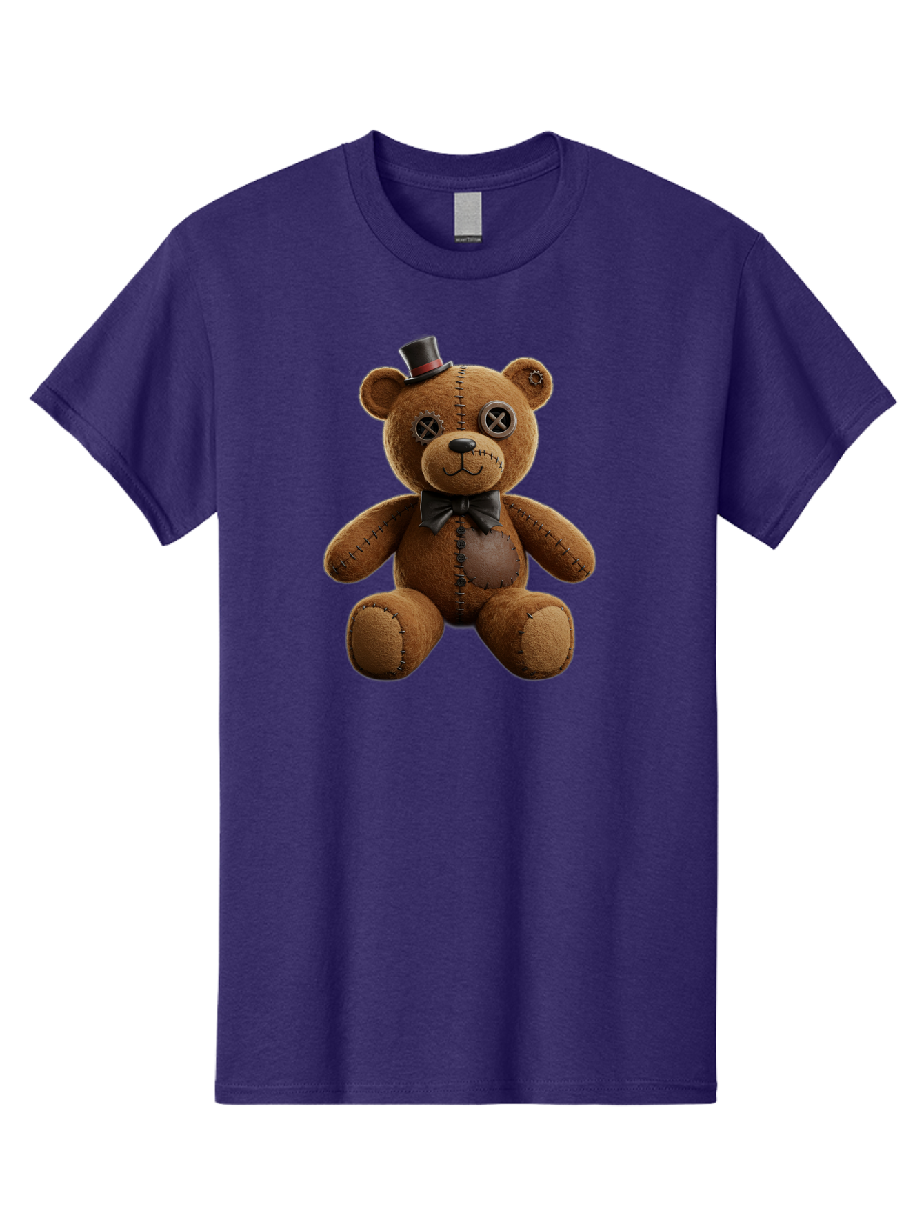 Teddy-Bear-With-Top-Hat Men'S Graphic Tee, 100% Cotton, Comfortable Casual Summer Wear, Machine Washable, Vintage Camera, Old Camera, Antique Camera, Black Camera, Classic Photography, Photography Equipment, Nostalgic Device, Film Camera, Bag056