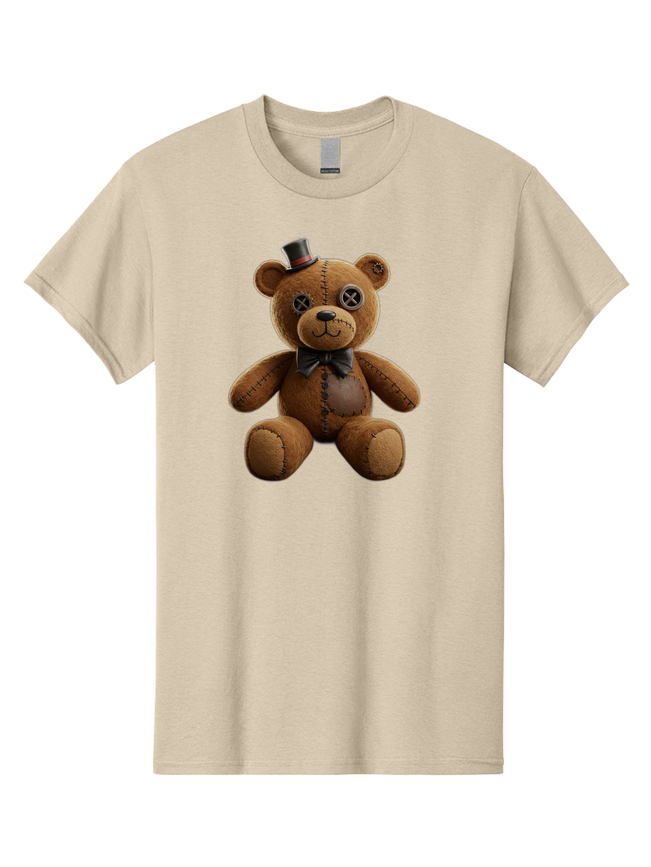 Teddy-Bear-With-Top-Hat Men'S Graphic Tee, 100% Cotton, Comfortable Casual Summer Wear, Machine Washable, Vintage Camera, Old Camera, Antique Camera, Black Camera, Classic Photography, Photography Equipment, Nostalgic Device, Film Camera, Bag056