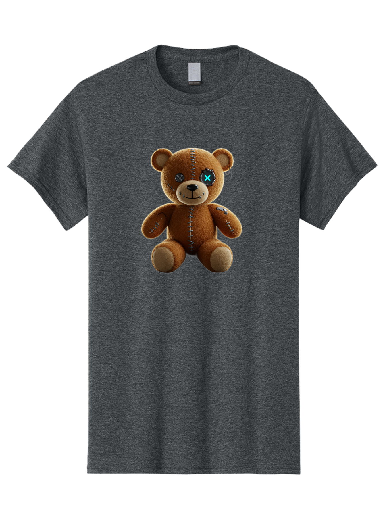 Teddy-Bear-With-X-Stitch-Eyes Men'S Graphic Tee, 100% Cotton, Comfortable Casual Summer Wear, Machine Washable, Vintage Camera, Old Camera, Antique Camera, Black Camera, Classic Photography, Photography Equipment, Nostalgic Device, Bag058