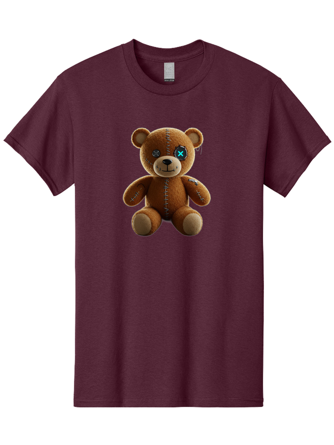 Teddy-Bear-With-X-Stitch-Eyes Men'S Graphic Tee, 100% Cotton, Comfortable Casual Summer Wear, Machine Washable, Vintage Camera, Old Camera, Antique Camera, Black Camera, Classic Photography, Photography Equipment, Nostalgic Device, Bag058