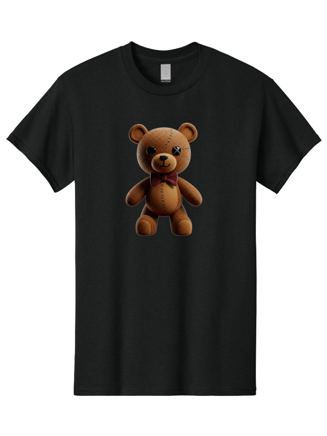Teddy-Bear-With-X-Stitched-Eye Men'S Graphic Tee, 100% Cotton, Comfortable Casual Summer Wear, Machine Washable, Vintage Camera, Old Camera, Antique Camera, Black Camera, Classic Photography, Photography Equipment, Nostalgic Device, Bag059