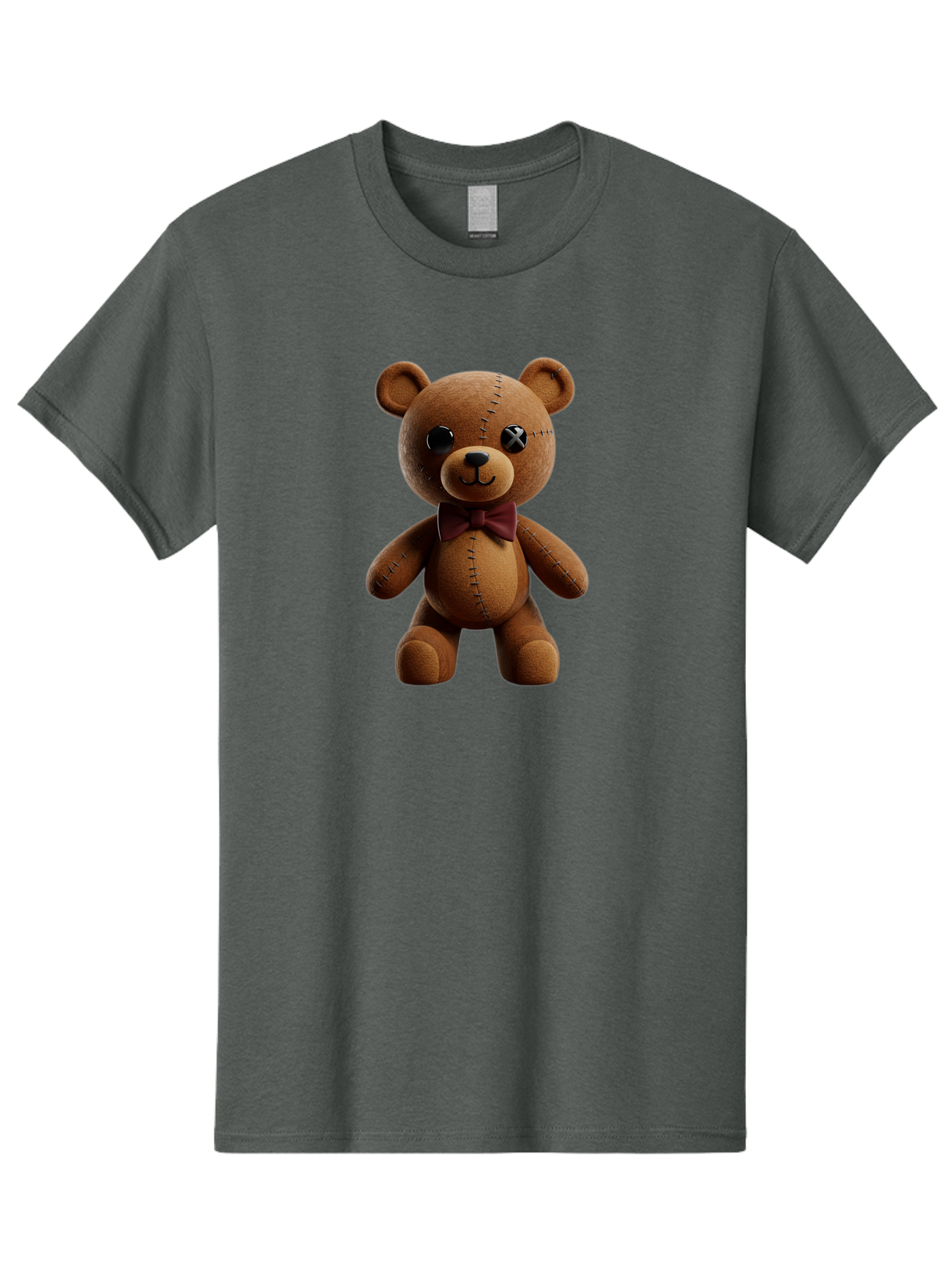 Teddy-Bear-With-X-Stitched-Eye Men'S Graphic Tee, 100% Cotton, Comfortable Casual Summer Wear, Machine Washable, Vintage Camera, Old Camera, Antique Camera, Black Camera, Classic Photography, Photography Equipment, Nostalgic Device, Bag059