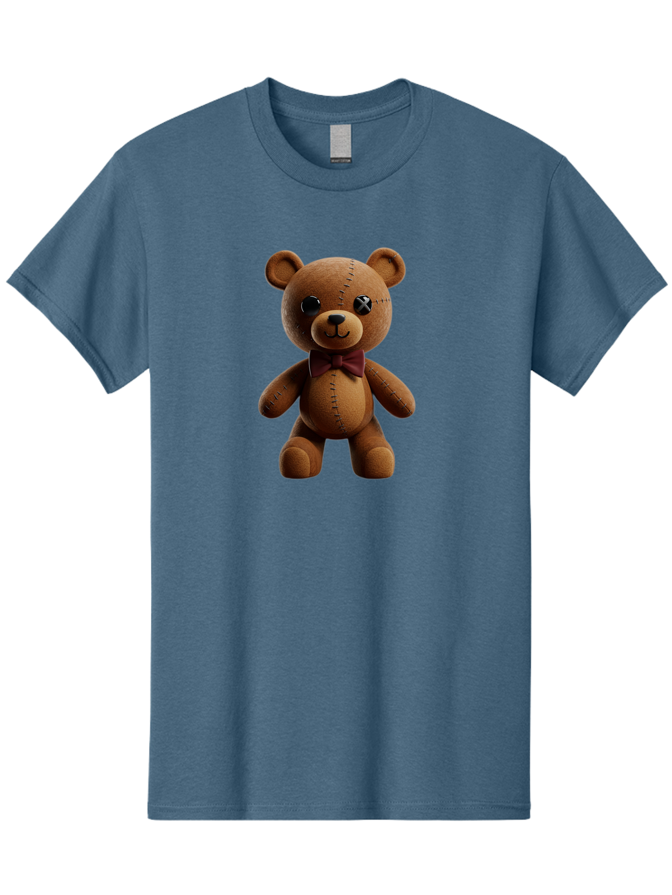 Teddy-Bear-With-X-Stitched-Eye Men'S Graphic Tee, 100% Cotton, Comfortable Casual Summer Wear, Machine Washable, Vintage Camera, Old Camera, Antique Camera, Black Camera, Classic Photography, Photography Equipment, Nostalgic Device, Bag059
