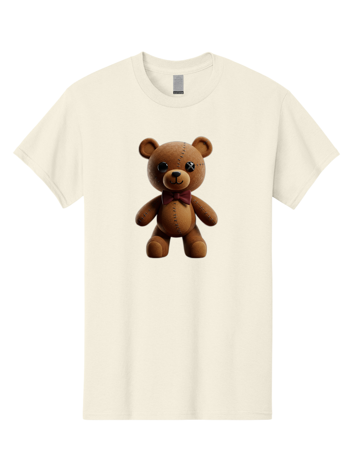 Teddy-Bear-With-X-Stitched-Eye Men'S Graphic Tee, 100% Cotton, Comfortable Casual Summer Wear, Machine Washable, Vintage Camera, Old Camera, Antique Camera, Black Camera, Classic Photography, Photography Equipment, Nostalgic Device, Bag059