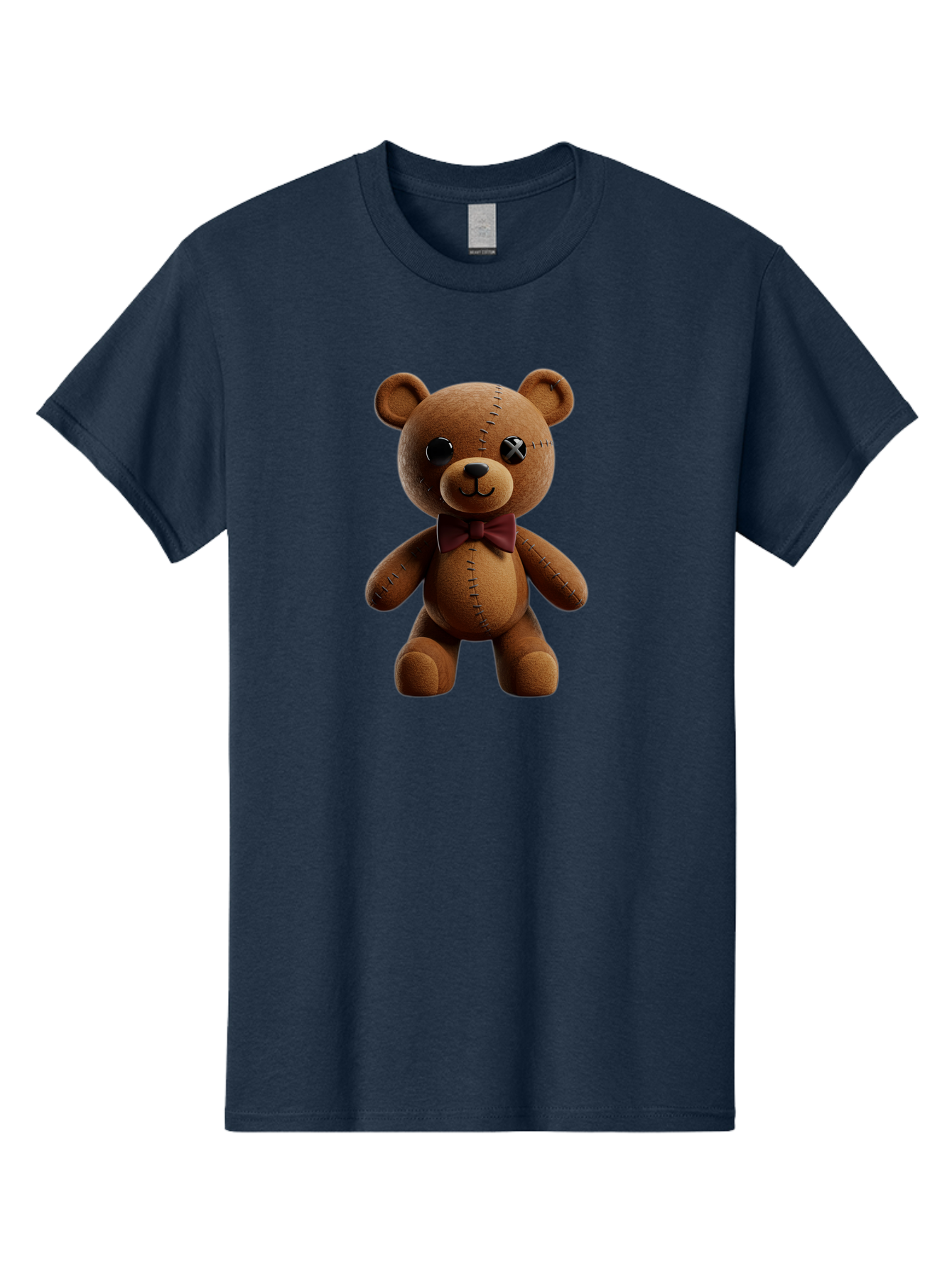 Teddy-Bear-With-X-Stitched-Eye Men'S Graphic Tee, 100% Cotton, Comfortable Casual Summer Wear, Machine Washable, Vintage Camera, Old Camera, Antique Camera, Black Camera, Classic Photography, Photography Equipment, Nostalgic Device, Bag059