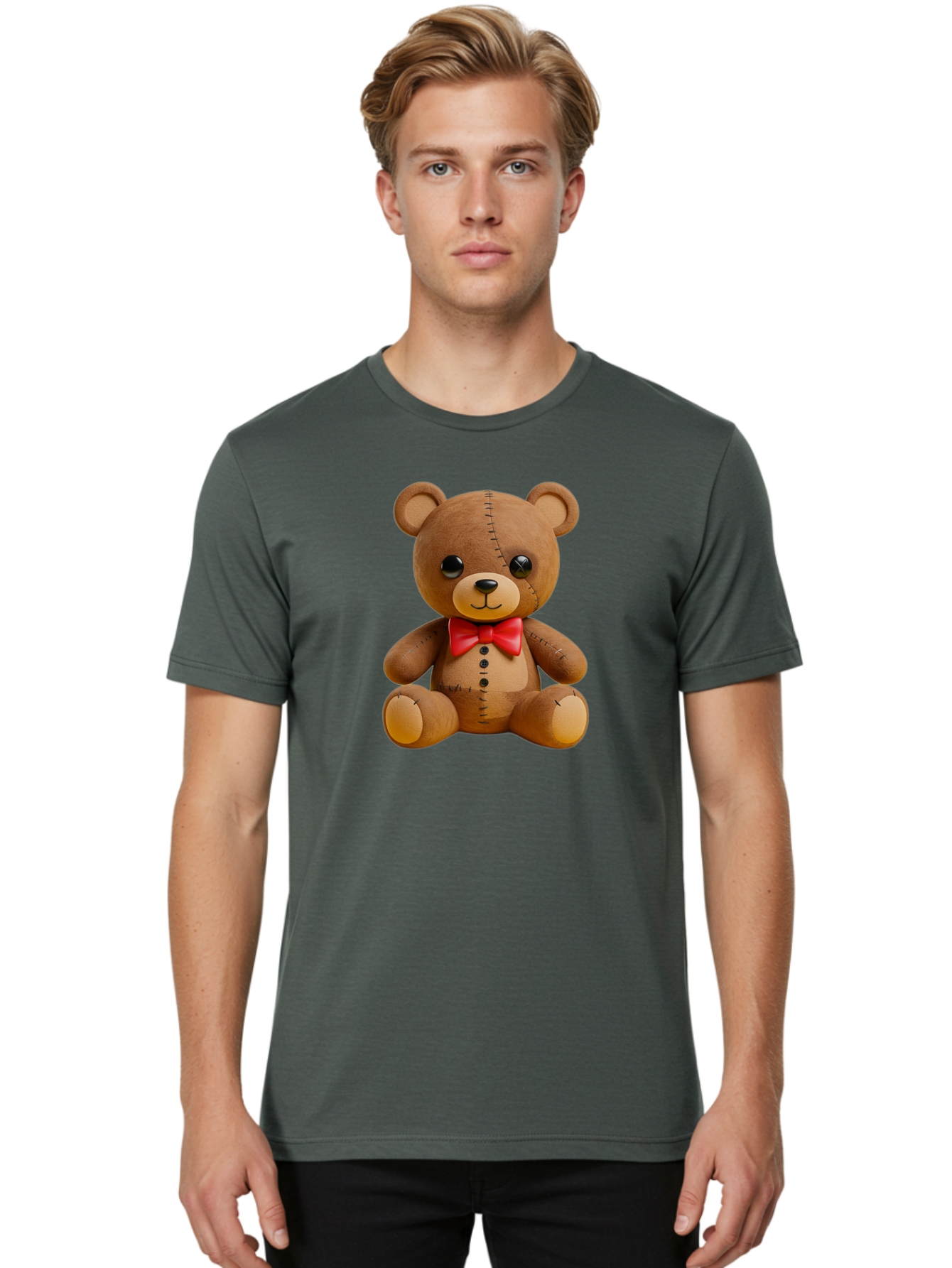 Teddy-Bear Men'S Graphic Tee, 100% Cotton, Comfortable Casual Summer Wear, Machine Washable, Vintage Camera, Old Camera, Antique Camera, Black Camera, Classic Photography, Photography Equipment, Nostalgic Device, Film Camera, Camera Art Bag060