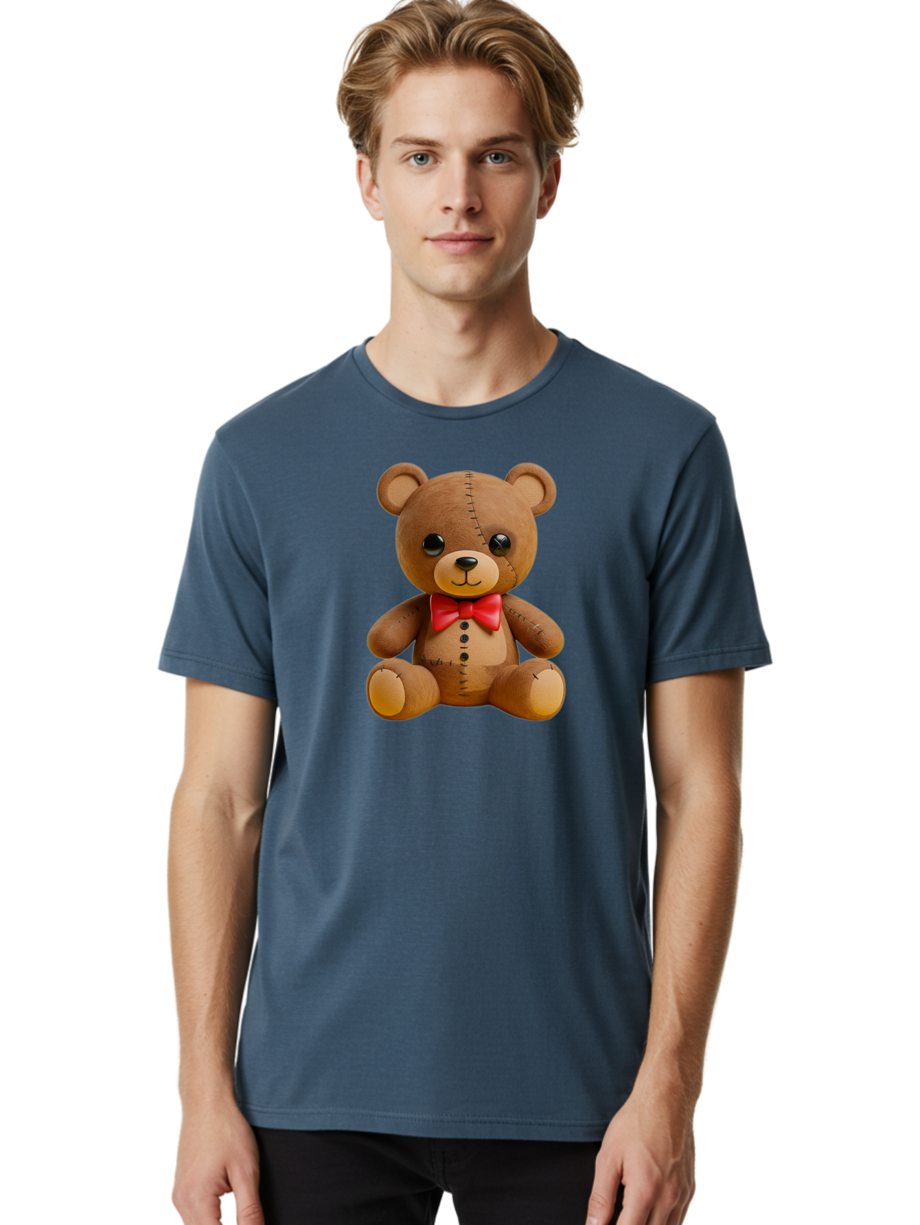 Teddy-Bear Men'S Graphic Tee, 100% Cotton, Comfortable Casual Summer Wear, Machine Washable, Vintage Camera, Old Camera, Antique Camera, Black Camera, Classic Photography, Photography Equipment, Nostalgic Device, Film Camera, Camera Art Bag060
