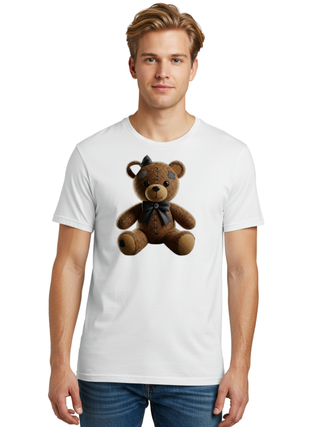 Torn-Teddy Men'S Graphic Tee, 100% Cotton, Comfortable Casual Summer Wear, Machine Washable, Vintage Camera, Old Camera, Antique Camera, Black Camera, Classic Photography, Photography Equipment, Nostalgic Device, Film Camera, Camera Art Bag067