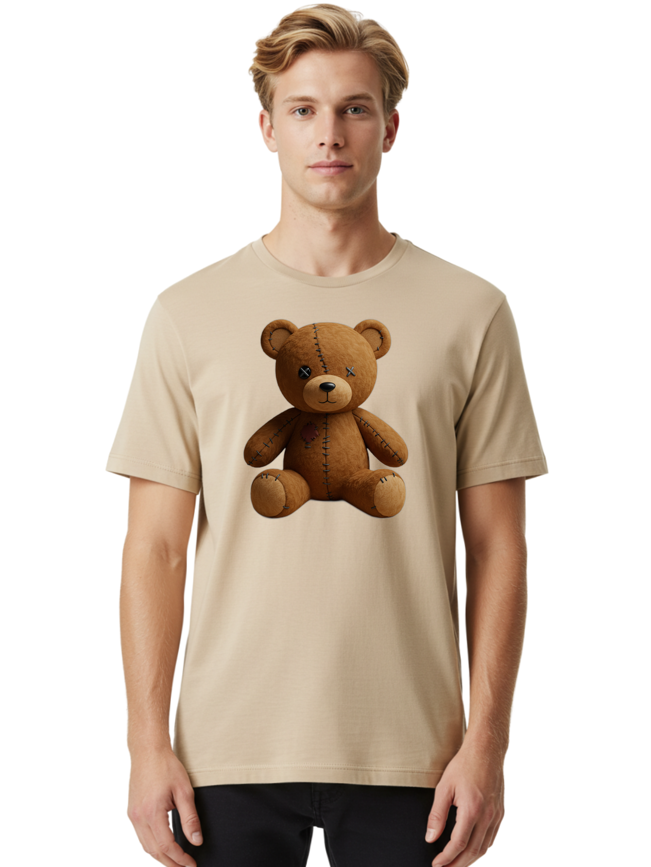 Voodoo-Teddy-Bear-11 Men'S Graphic Tee, 100% Cotton, Comfortable Casual Summer Wear, Machine Washable, Vintage Camera, Old Camera, Antique Camera, Black Camera, Classic Photography, Photography Equipment, Nostalgic Device, Film Camera, Bag075