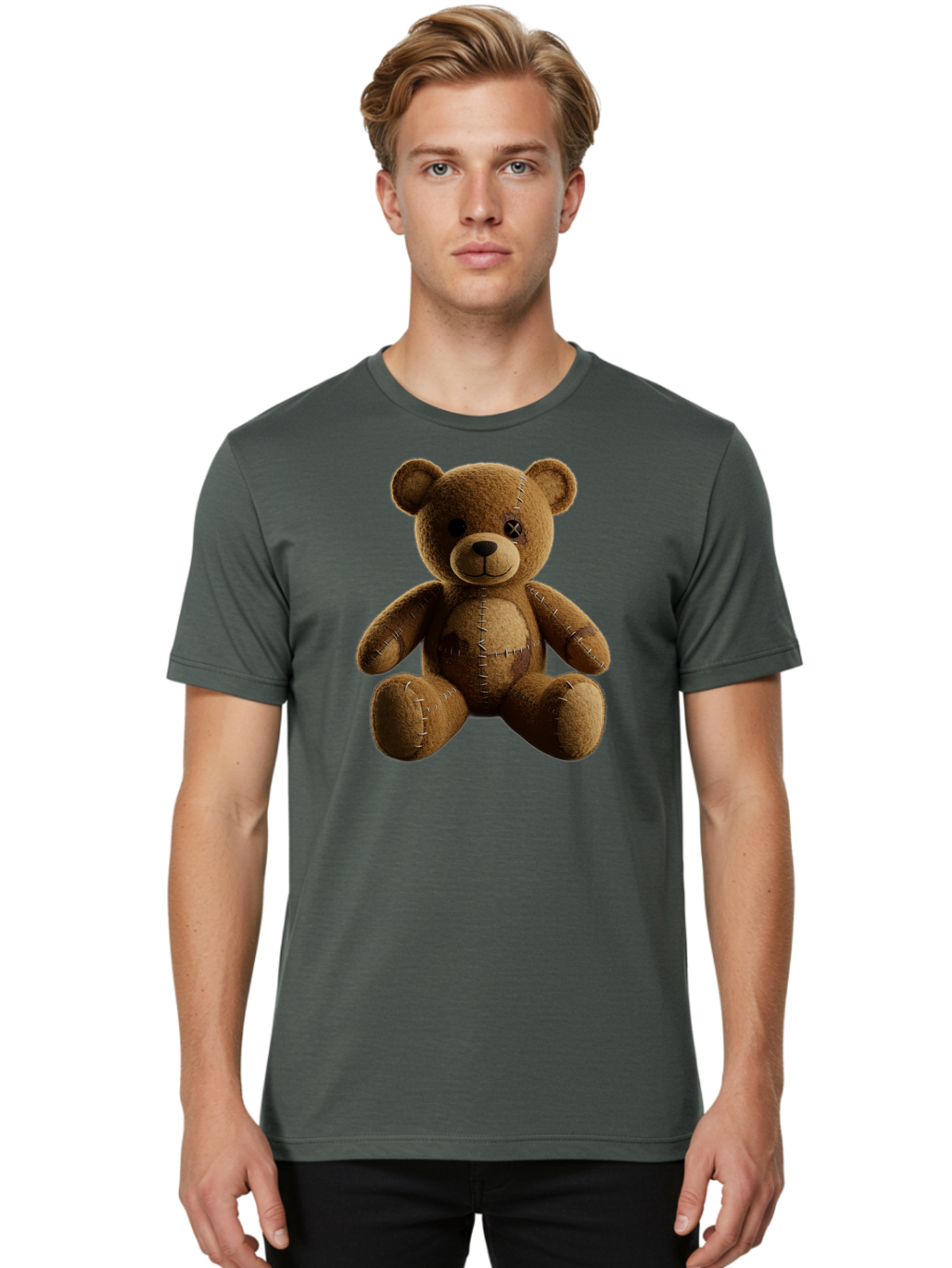 Voodoo-Teddy-Bear-14 Men'S Graphic Tee, 100% Cotton, Comfortable Casual Summer Wear, Machine Washable, Vintage Camera, Old Camera, Antique Camera, Black Camera, Classic Photography, Photography Equipment, Nostalgic Device, Film Camera, Bag078