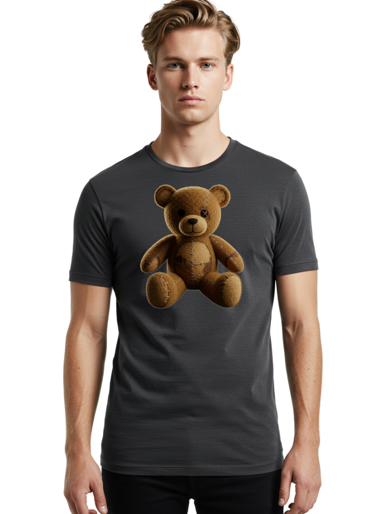 Voodoo-Teddy-Bear-14 Men'S Graphic Tee, 100% Cotton, Comfortable Casual Summer Wear, Machine Washable, Vintage Camera, Old Camera, Antique Camera, Black Camera, Classic Photography, Photography Equipment, Nostalgic Device, Film Camera, Bag078
