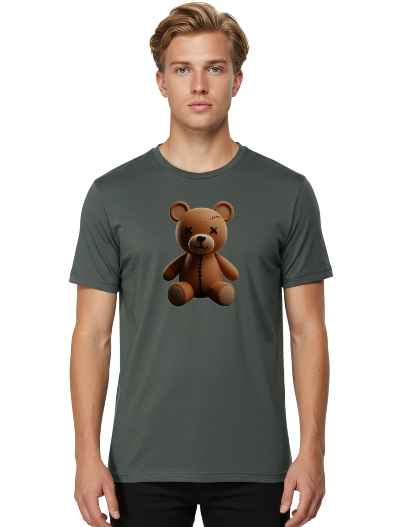 Voodoo-Teddy-Bear-15 Men'S Graphic Tee, 100% Cotton, Comfortable Casual Summer Wear, Machine Washable, Vintage Camera, Old Camera, Antique Camera, Black Camera, Classic Photography, Photography Equipment, Nostalgic Device, Film Camera, Bag079