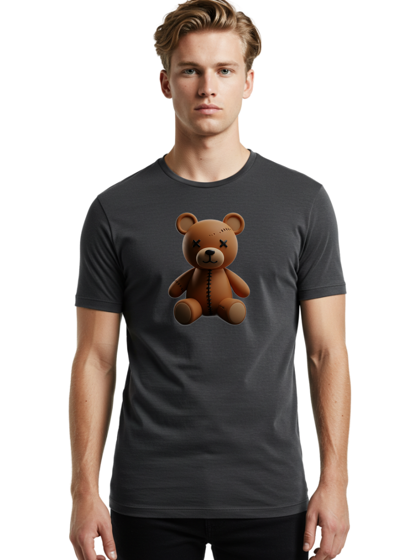 Voodoo-Teddy-Bear-15 Men'S Graphic Tee, 100% Cotton, Comfortable Casual Summer Wear, Machine Washable, Vintage Camera, Old Camera, Antique Camera, Black Camera, Classic Photography, Photography Equipment, Nostalgic Device, Film Camera, Bag079