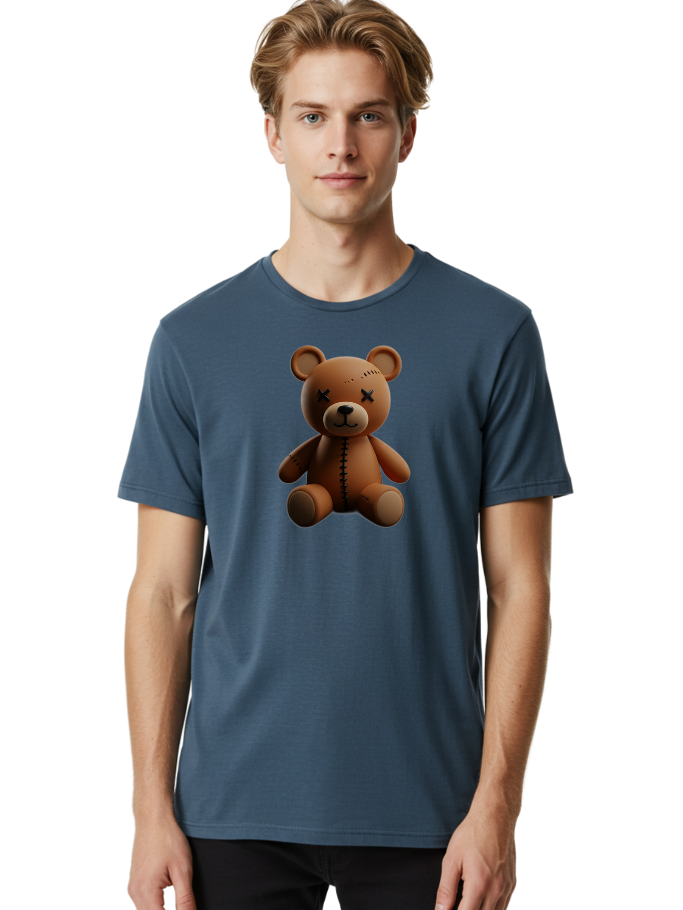 Voodoo-Teddy-Bear-15 Men'S Graphic Tee, 100% Cotton, Comfortable Casual Summer Wear, Machine Washable, Vintage Camera, Old Camera, Antique Camera, Black Camera, Classic Photography, Photography Equipment, Nostalgic Device, Film Camera, Bag079