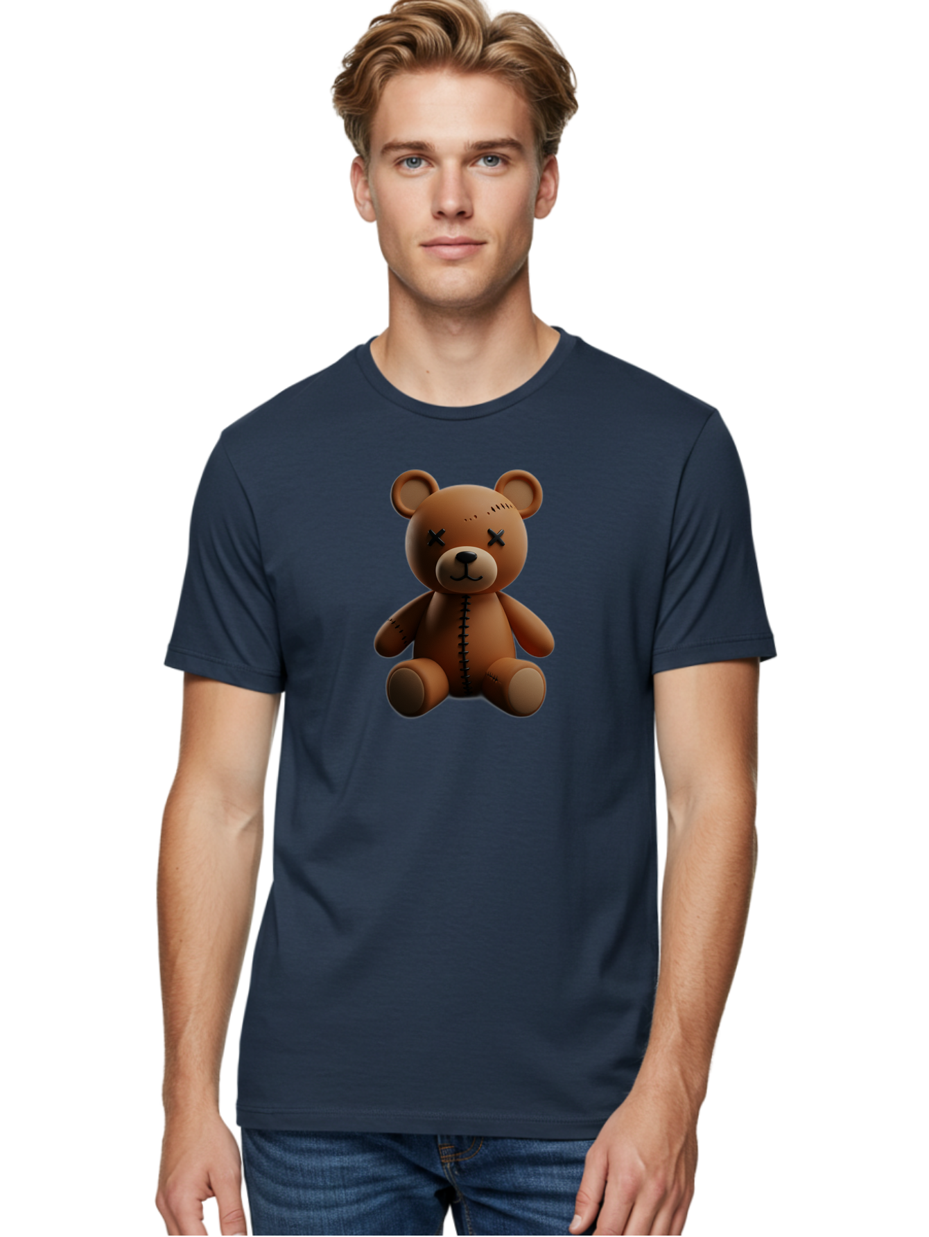 Voodoo-Teddy-Bear-15 Men'S Graphic Tee, 100% Cotton, Comfortable Casual Summer Wear, Machine Washable, Vintage Camera, Old Camera, Antique Camera, Black Camera, Classic Photography, Photography Equipment, Nostalgic Device, Film Camera, Bag079