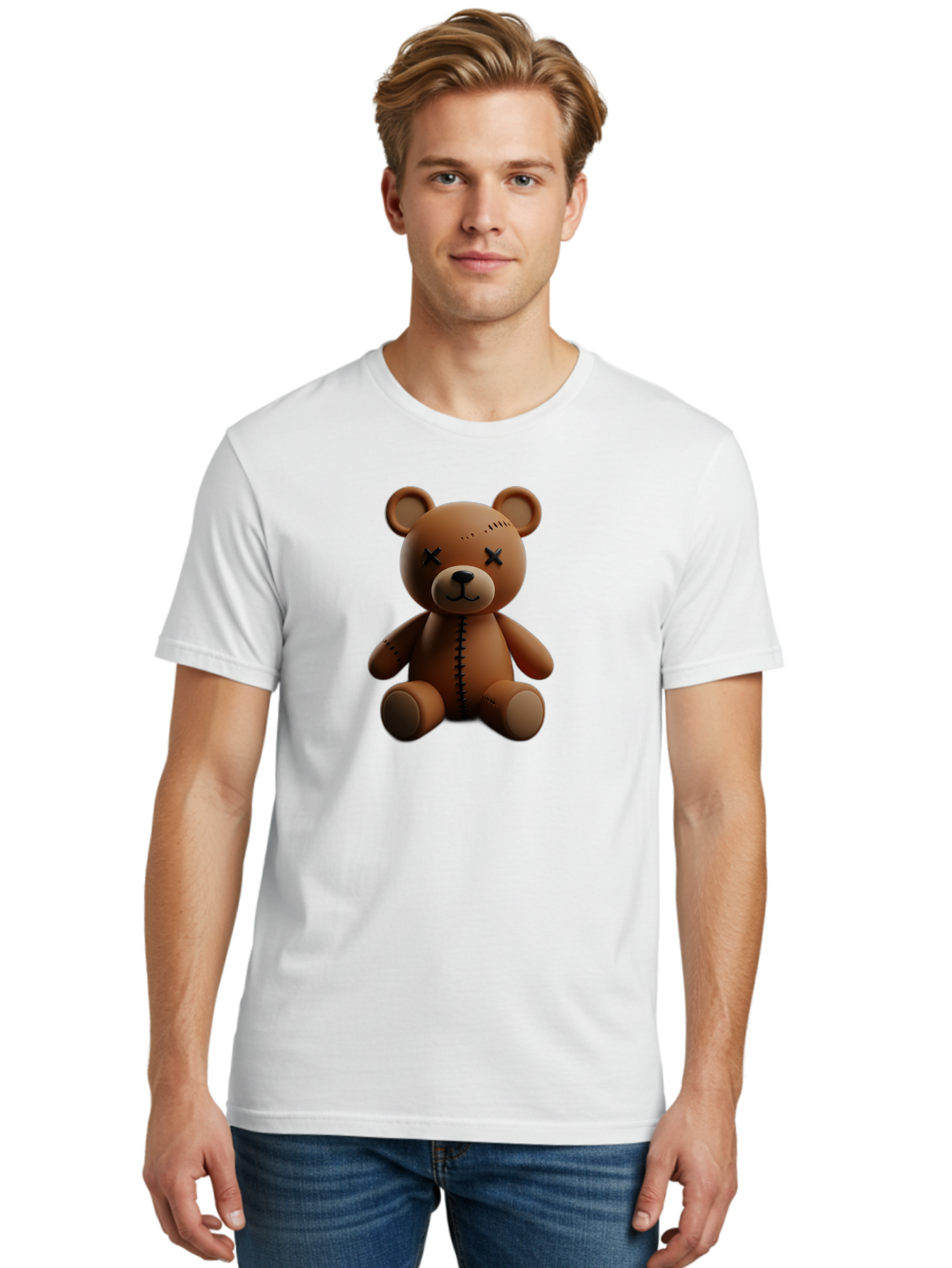 Voodoo-Teddy-Bear-15 Men'S Graphic Tee, 100% Cotton, Comfortable Casual Summer Wear, Machine Washable, Vintage Camera, Old Camera, Antique Camera, Black Camera, Classic Photography, Photography Equipment, Nostalgic Device, Film Camera, Bag079