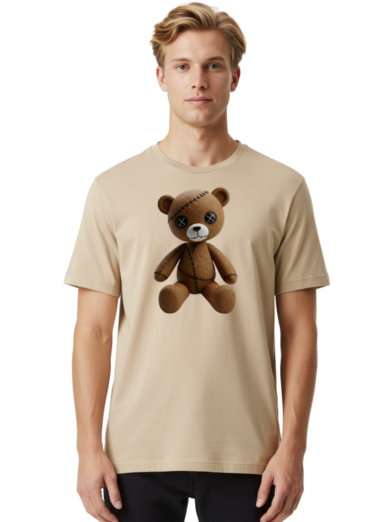 Voodoo-Teddy-Bear-5 Men'S Graphic Tee, 100% Cotton, Comfortable Casual Summer Wear, Machine Washable, Vintage Camera, Old Camera, Antique Camera, Black Camera, Classic Photography, Photography Equipment, Nostalgic Device, Film Camera, Bag083
