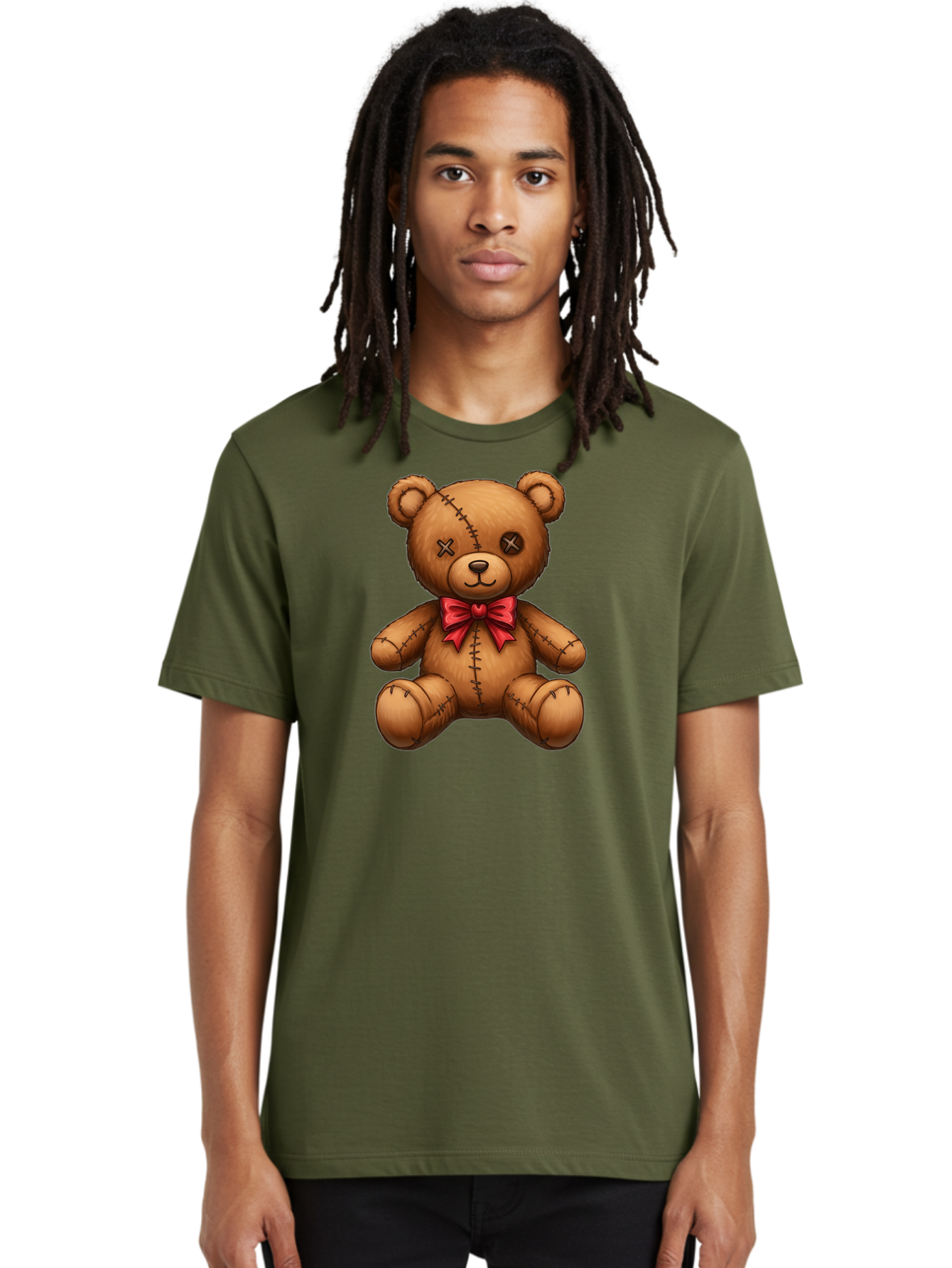 Voodoo-Teddy-Bear-8 Men'S Graphic Tee, 100% Cotton, Comfortable Casual Summer Wear, Machine Washable, Vintage Camera, Old Camera, Antique Camera, Black Camera, Classic Photography, Photography Equipment, Nostalgic Device, Film Camera, Bag086