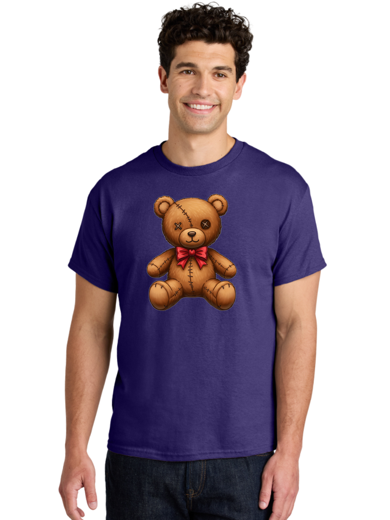Voodoo-Teddy-Bear-8 Men'S Graphic Tee, 100% Cotton, Comfortable Casual Summer Wear, Machine Washable, Vintage Camera, Old Camera, Antique Camera, Black Camera, Classic Photography, Photography Equipment, Nostalgic Device, Film Camera, Bag086
