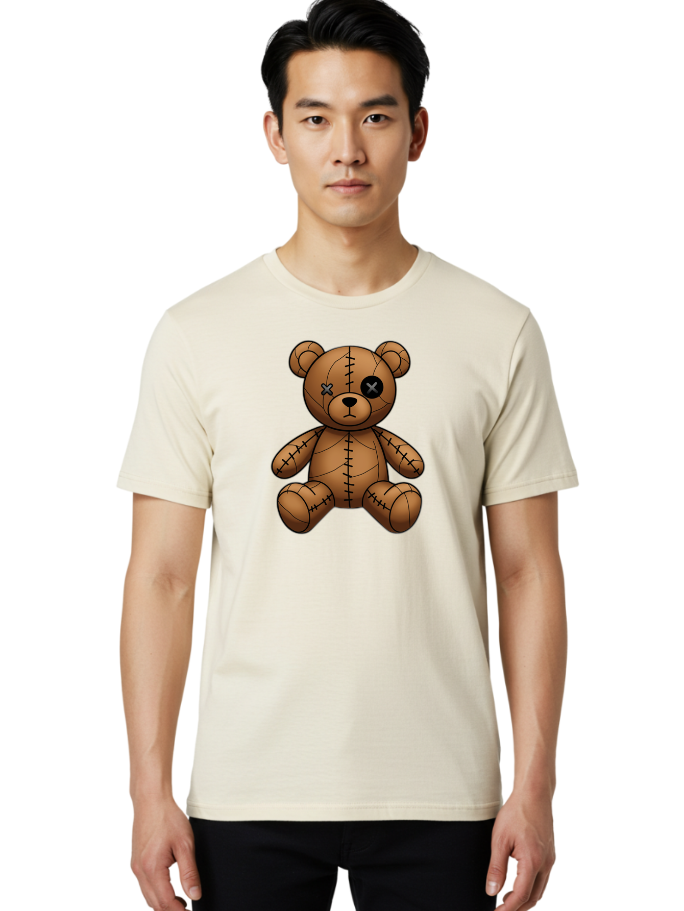 Voodoo-Teddy-Bear-9 Men'S Graphic Tee, 100% Cotton, Comfortable Casual Summer Wear, Machine Washable, Vintage Camera, Old Camera, Antique Camera, Black Camera, Classic Photography, Photography Equipment, Nostalgic Device, Film Camera, Bag087