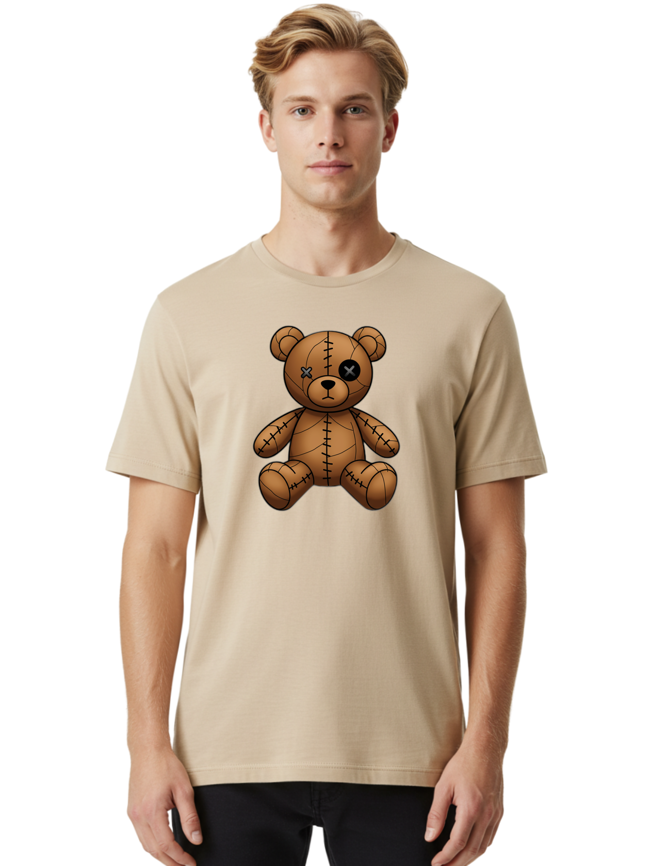 Voodoo-Teddy-Bear-9 Men'S Graphic Tee, 100% Cotton, Comfortable Casual Summer Wear, Machine Washable, Vintage Camera, Old Camera, Antique Camera, Black Camera, Classic Photography, Photography Equipment, Nostalgic Device, Film Camera, Bag087