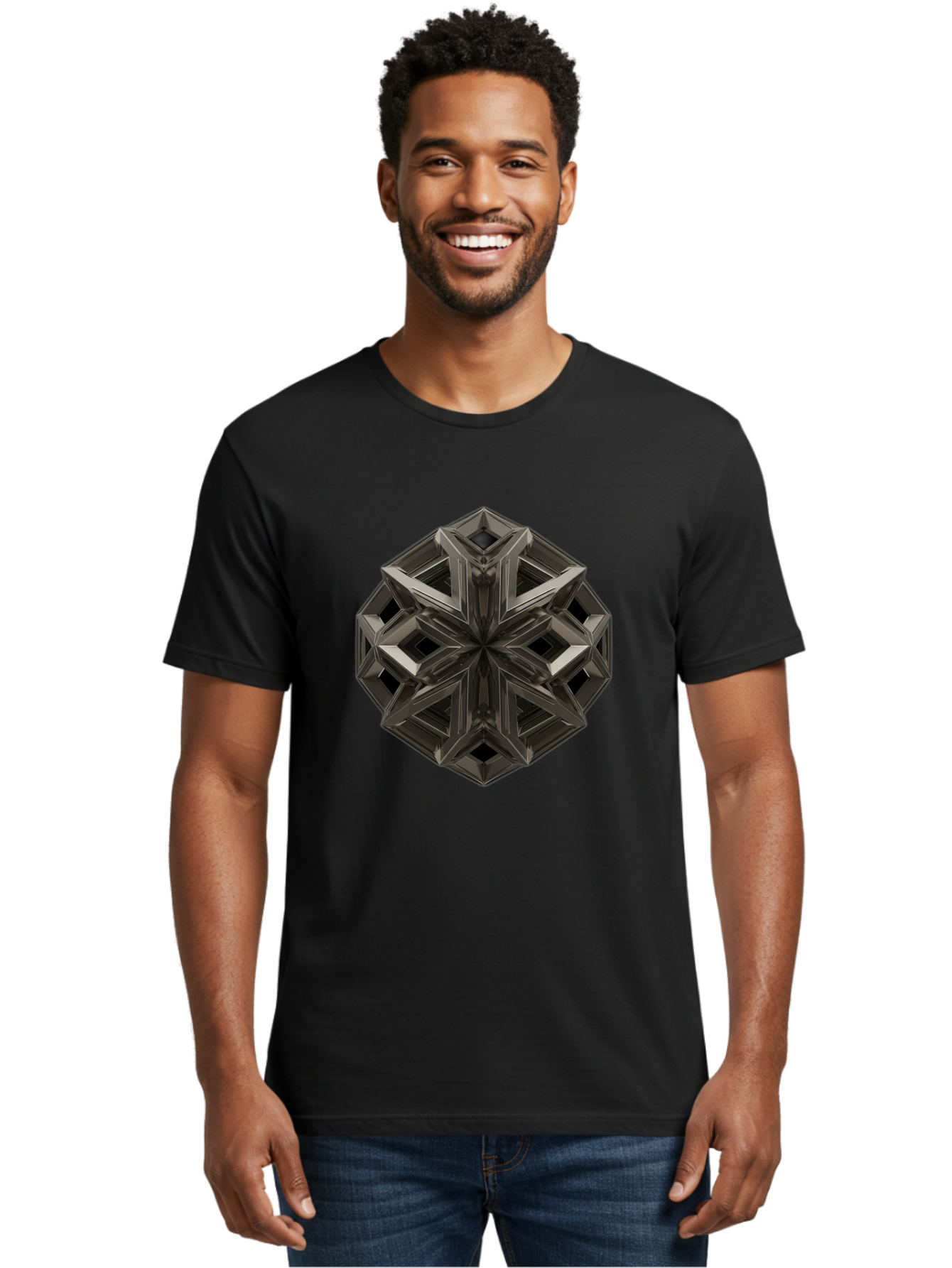 3D-Fractal-Star Men'S Graphic Tee, 100% Cotton, Comfortable Casual Summer Wear, Machine Washable, Vintage Camera, Old Camera, Antique Camera, Black Camera, Classic Photography, Photography Equipment, Nostalgic Device, Film Camera, Camera Art Bag105