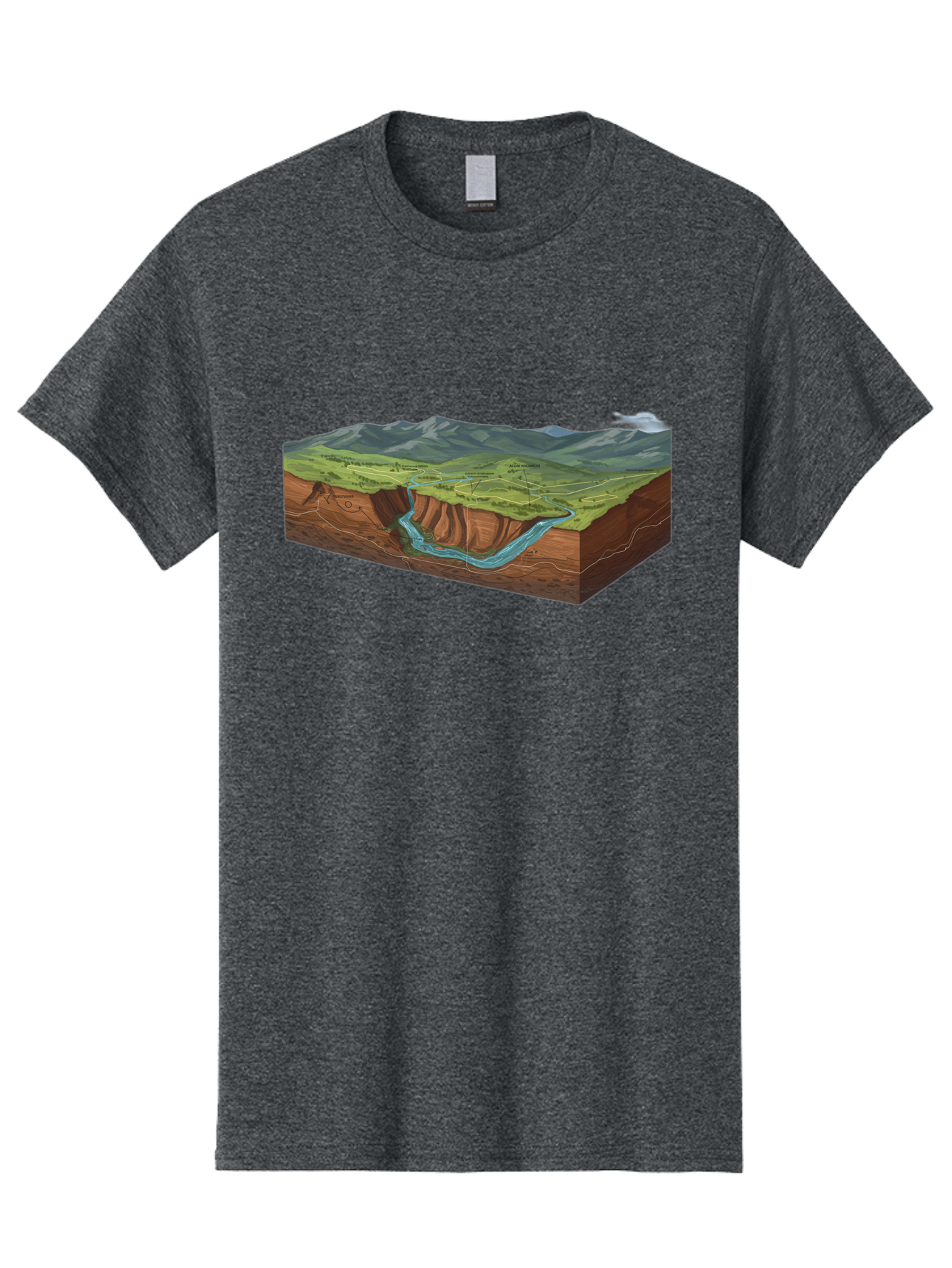 3D-Landscape-Cross-Section Men'S Graphic Tee, 100% Cotton, Comfortable Casual Summer Wear, Machine Washable, Vintage Camera, Old Camera, Antique Camera, Black Camera, Classic Photography, Photography Equipment, Nostalgic Device, Film Camera, Bag107