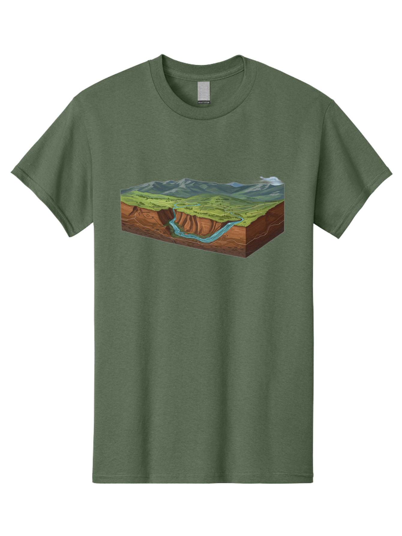 3D-Landscape-Cross-Section Men'S Graphic Tee, 100% Cotton, Comfortable Casual Summer Wear, Machine Washable, Vintage Camera, Old Camera, Antique Camera, Black Camera, Classic Photography, Photography Equipment, Nostalgic Device, Film Camera, Bag107