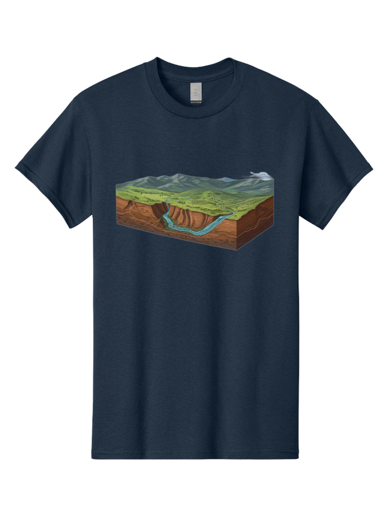 3D-Landscape-Cross-Section Men'S Graphic Tee, 100% Cotton, Comfortable Casual Summer Wear, Machine Washable, Vintage Camera, Old Camera, Antique Camera, Black Camera, Classic Photography, Photography Equipment, Nostalgic Device, Film Camera, Bag107