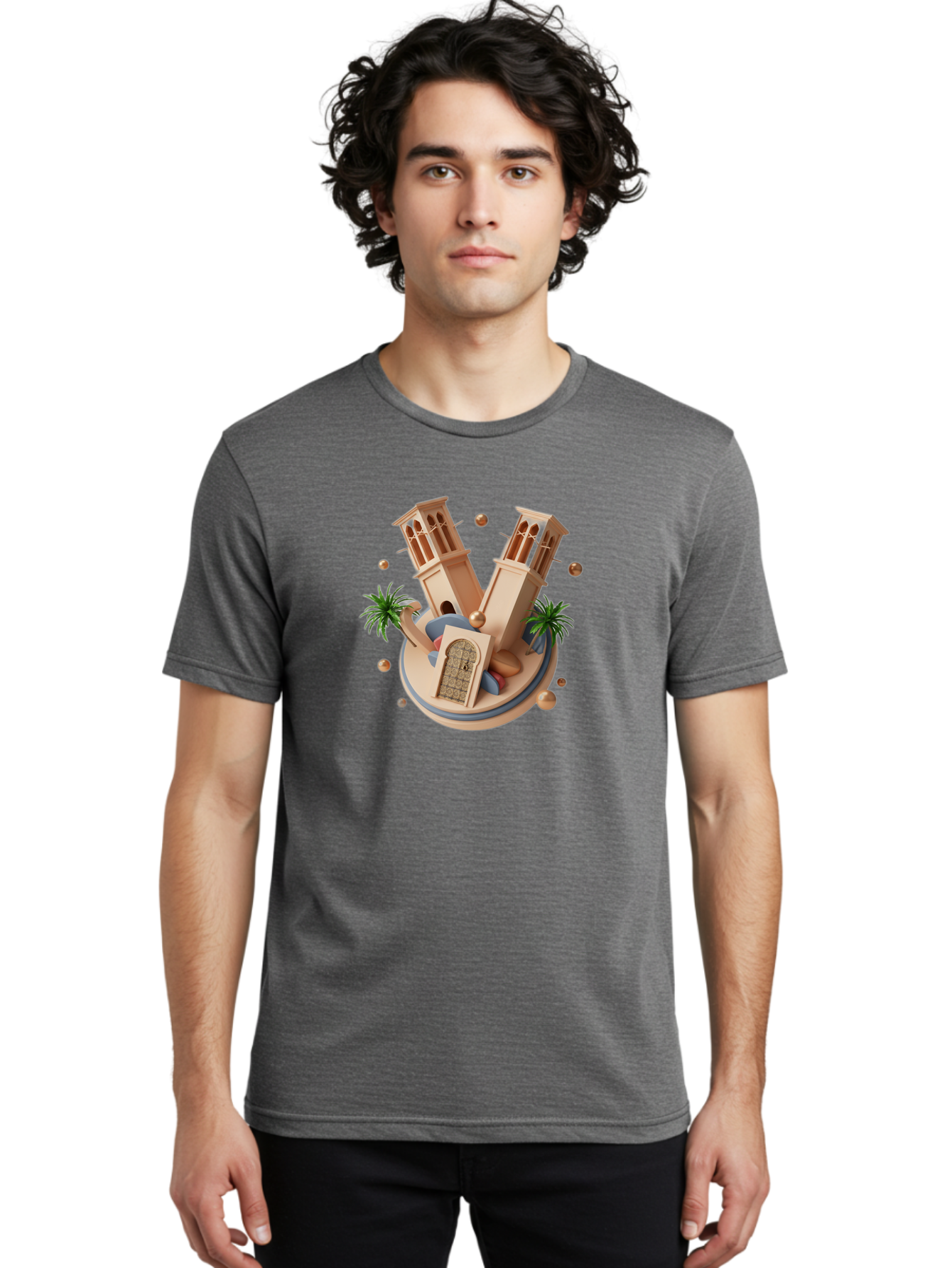 3D-Mosque-Towers Men'S Graphic Tee, 100% Cotton, Comfortable Casual Summer Wear, Machine Washable, Vintage Camera, Old Camera, Antique Camera, Black Camera, Classic Photography, Photography Equipment, Nostalgic Device, Film Camera, Camera Art Bag109