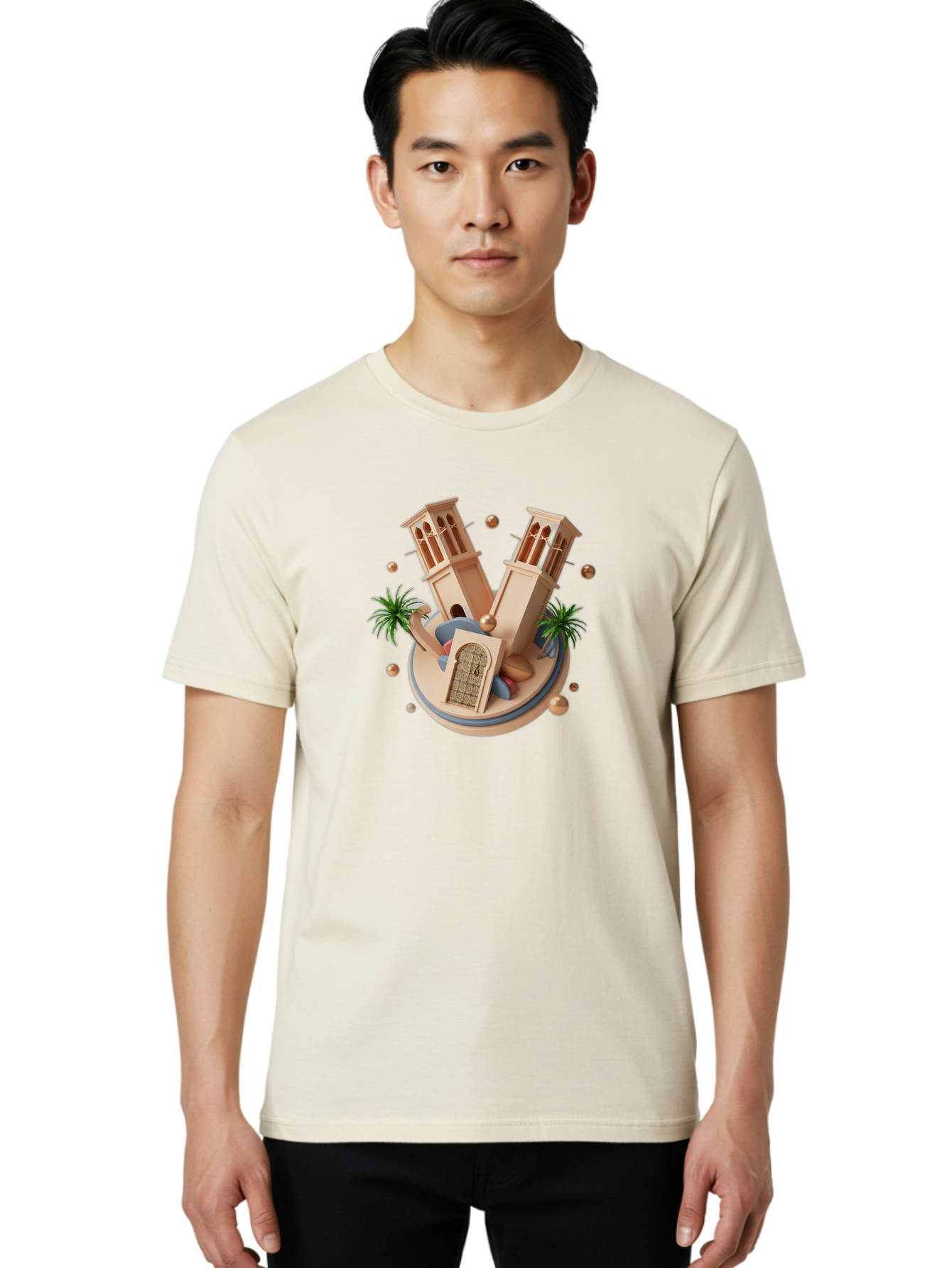 3D-Mosque-Towers Men'S Graphic Tee, 100% Cotton, Comfortable Casual Summer Wear, Machine Washable, Vintage Camera, Old Camera, Antique Camera, Black Camera, Classic Photography, Photography Equipment, Nostalgic Device, Film Camera, Camera Art Bag109