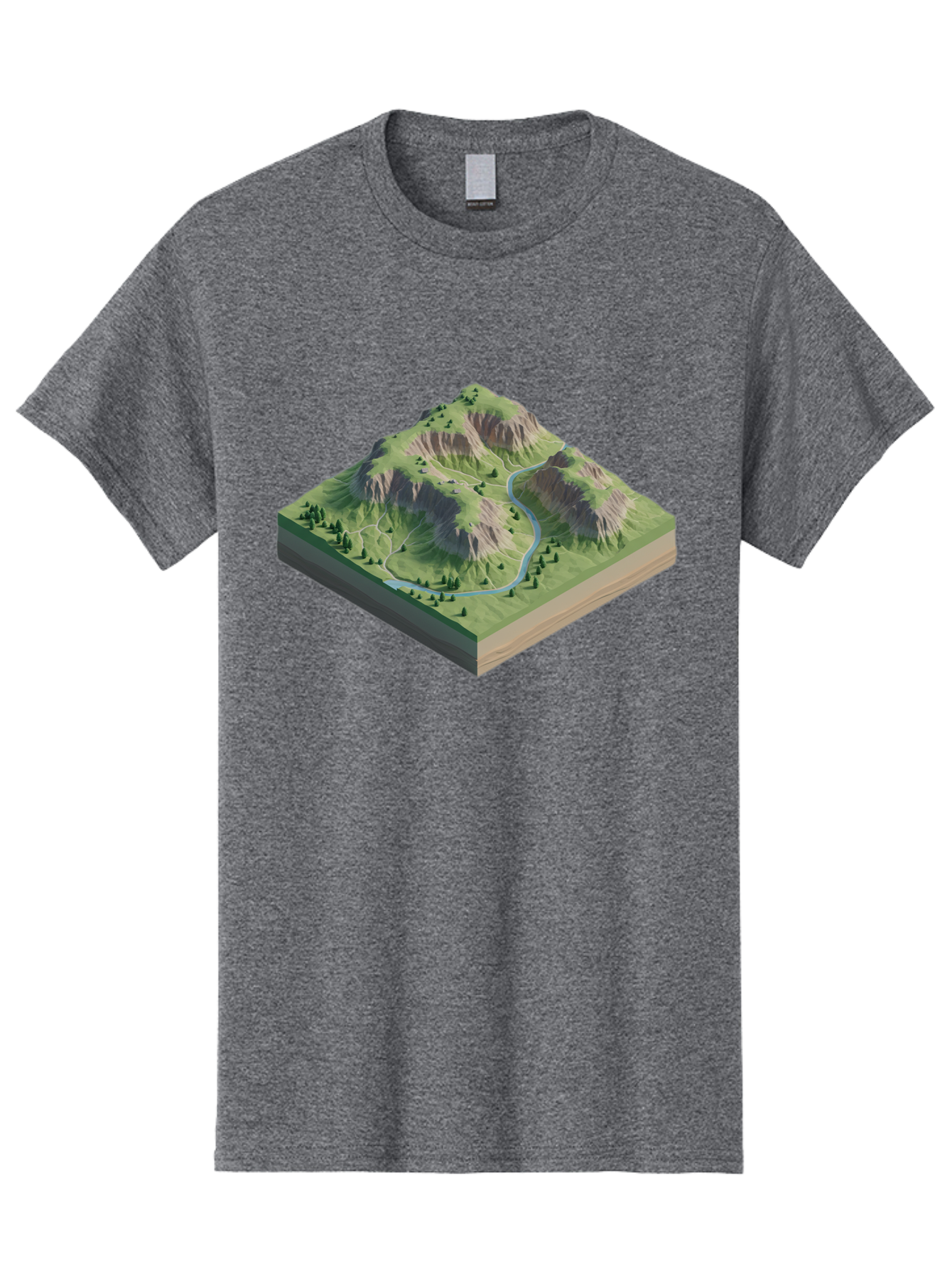 3D-Mountain-Landscape Men'S Graphic Tee, 100% Cotton, Comfortable Casual Summer Wear, Machine Washable, Vintage Camera, Old Camera, Antique Camera, Black Camera, Classic Photography, Photography Equipment, Nostalgic Device, Film Camera, Bag110
