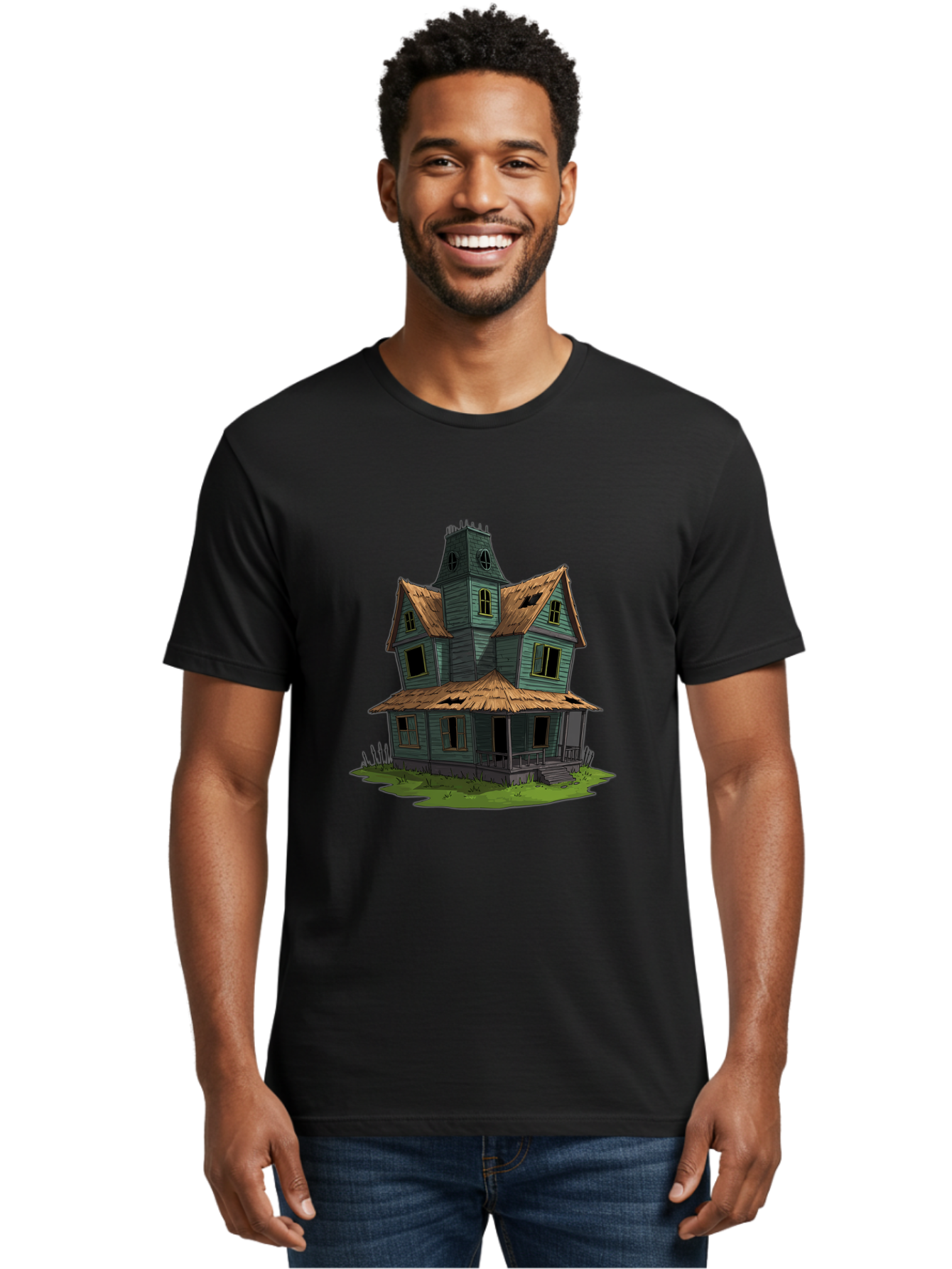 Abandoned-Victorian-House Men'S Graphic Tee, 100% Cotton, Comfortable Casual Summer Wear, Machine Washable, Vintage Camera, Old Camera, Antique Camera, Black Camera, Classic Photography, Photography Equipment, Nostalgic Device, Film Camera, Bag120