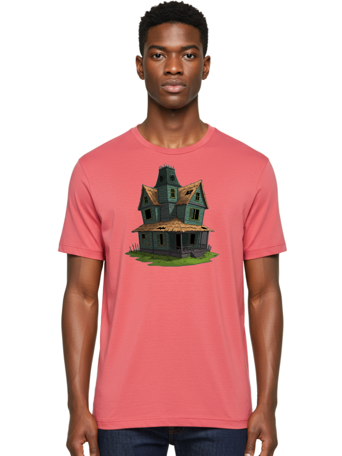 Abandoned-Victorian-House Men'S Graphic Tee, 100% Cotton, Comfortable Casual Summer Wear, Machine Washable, Vintage Camera, Old Camera, Antique Camera, Black Camera, Classic Photography, Photography Equipment, Nostalgic Device, Film Camera, Bag120