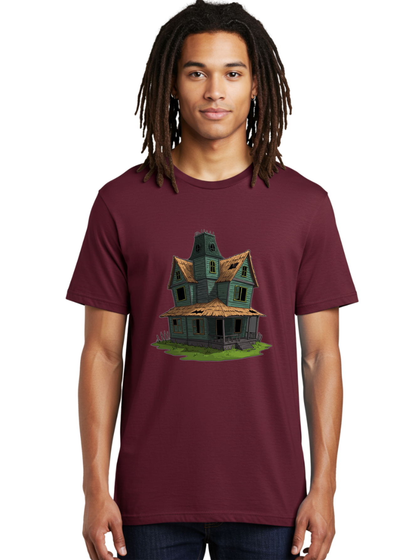 Abandoned-Victorian-House Men'S Graphic Tee, 100% Cotton, Comfortable Casual Summer Wear, Machine Washable, Vintage Camera, Old Camera, Antique Camera, Black Camera, Classic Photography, Photography Equipment, Nostalgic Device, Film Camera, Bag120