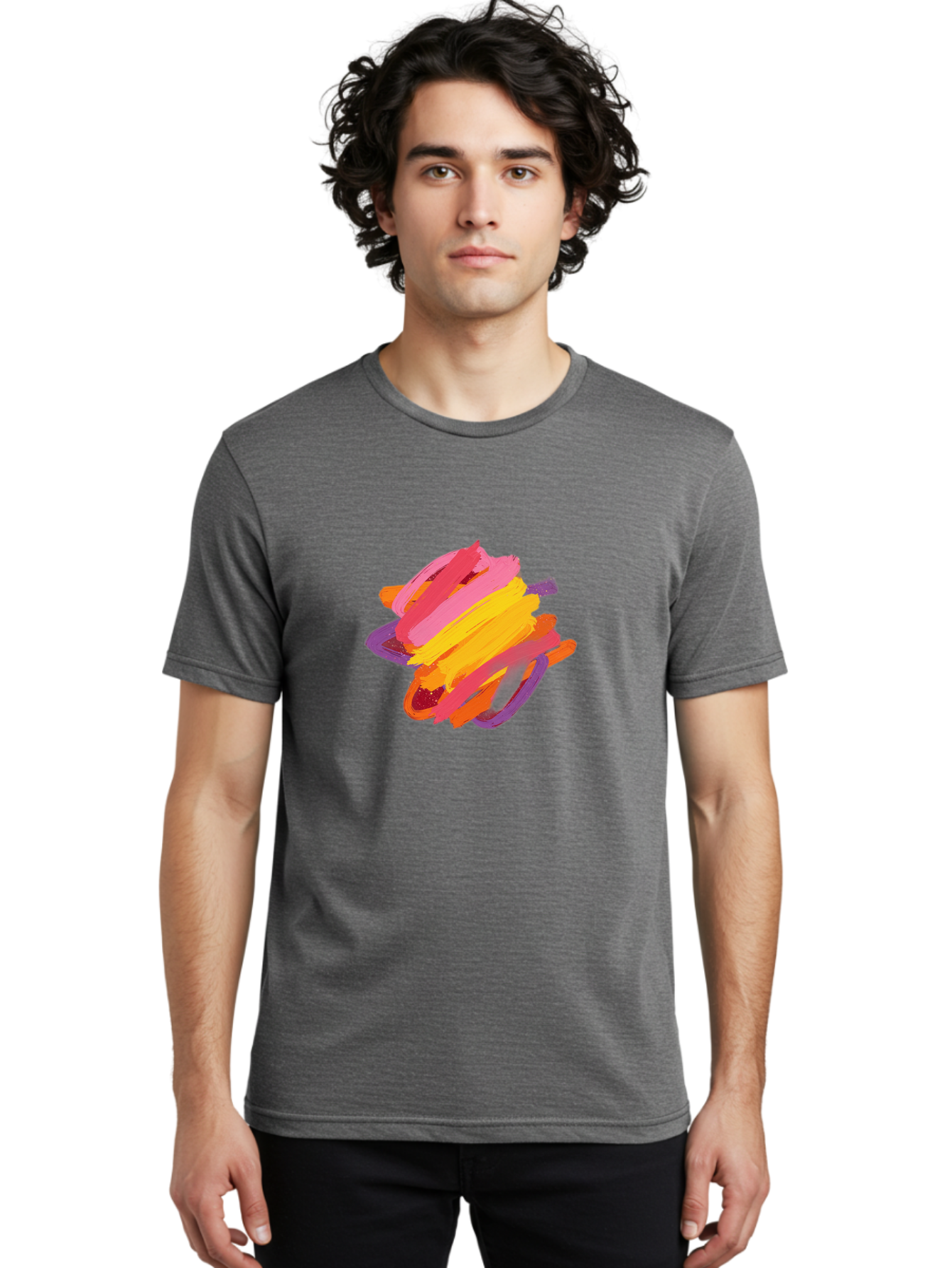Abstract-Brush-Stroke Men'S Graphic Tee, 100% Cotton, Comfortable Casual Summer Wear, Machine Washable, Vintage Camera, Old Camera, Antique Camera, Black Camera, Classic Photography, Photography Equipment, Nostalgic Device, Film Camera, Bag122